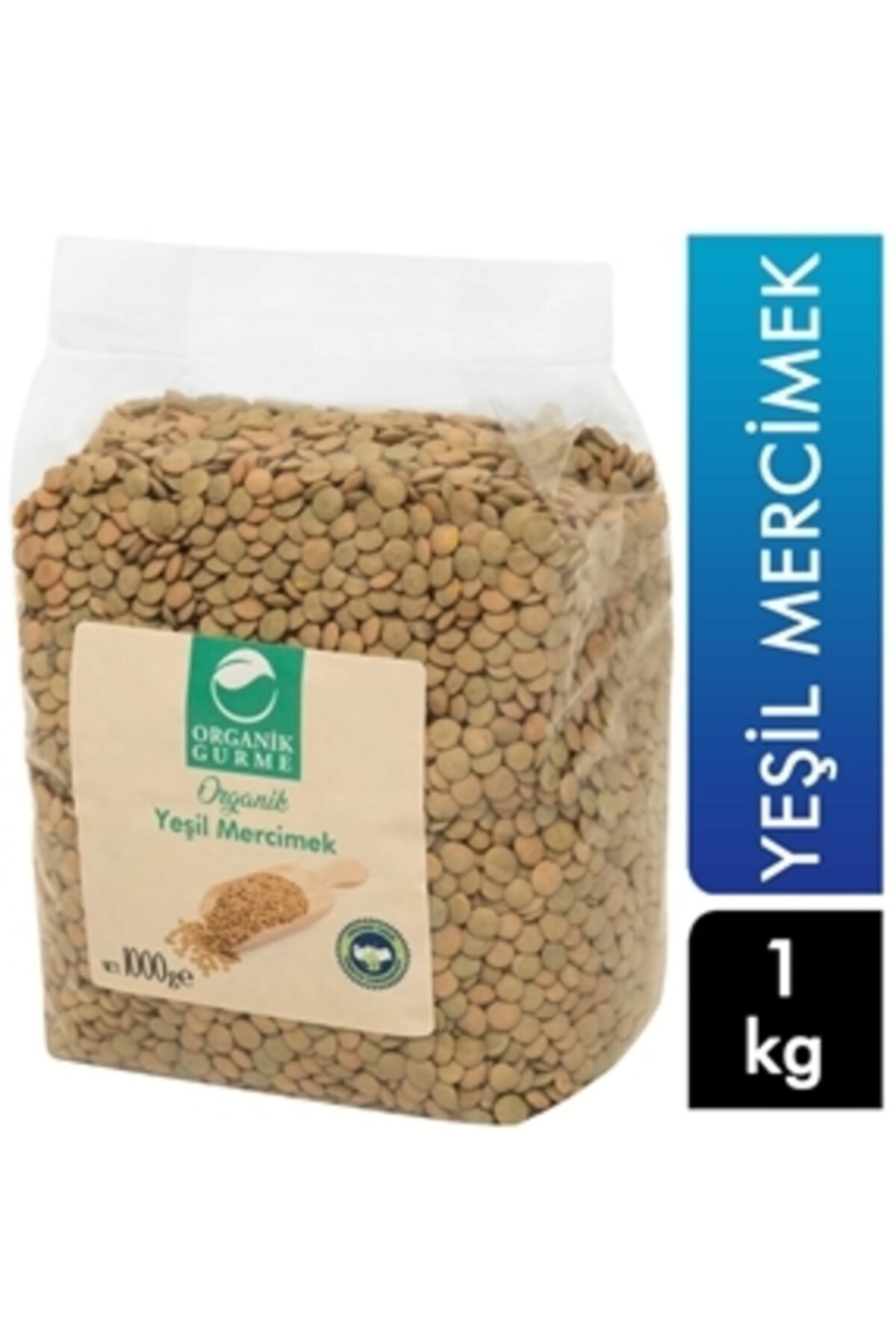 Organik Gurme Yeşil Mercimek 1 Kg