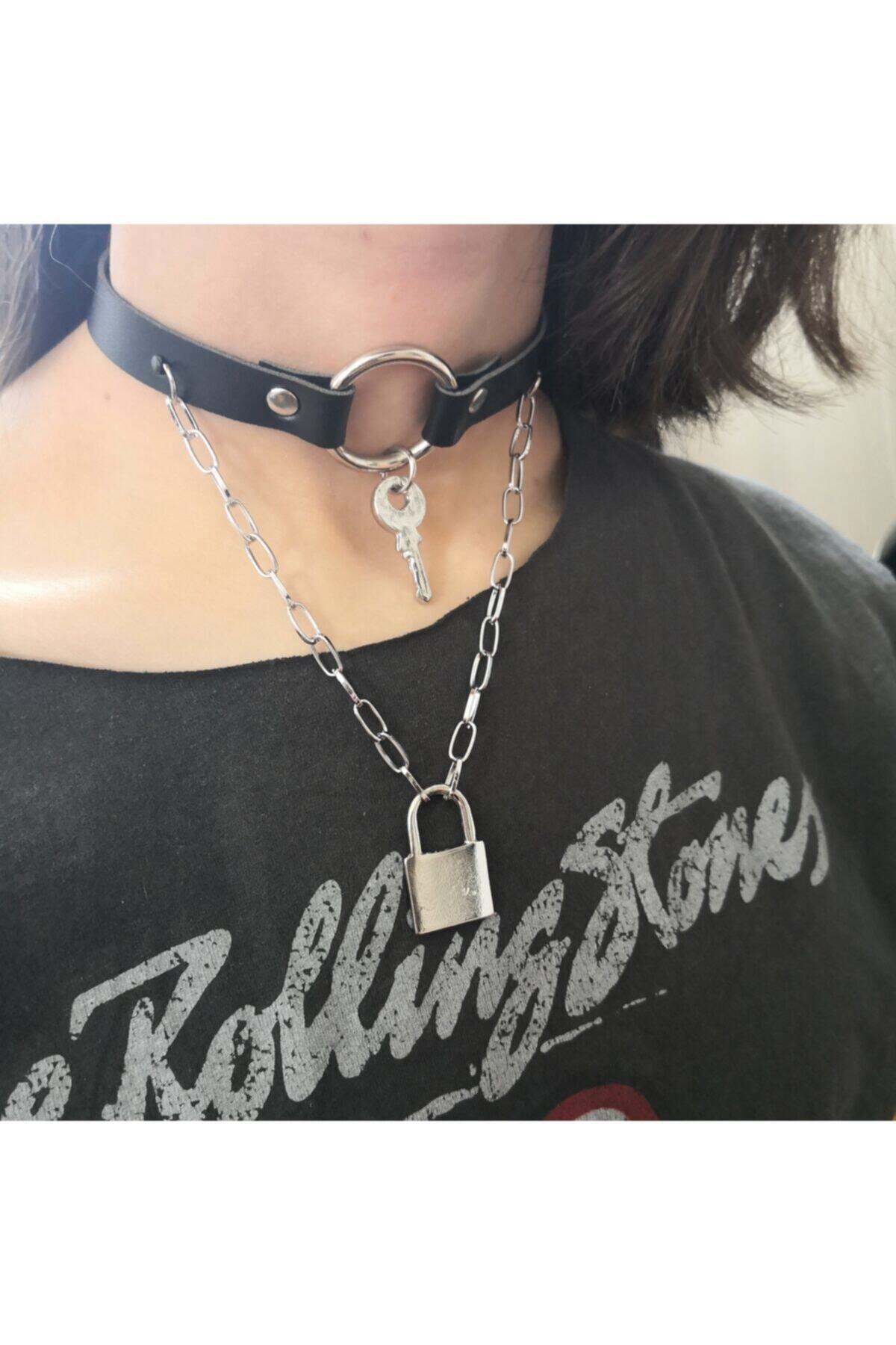 Deneme Zamanı Kilit Anahtar Obje Detaylı Choker