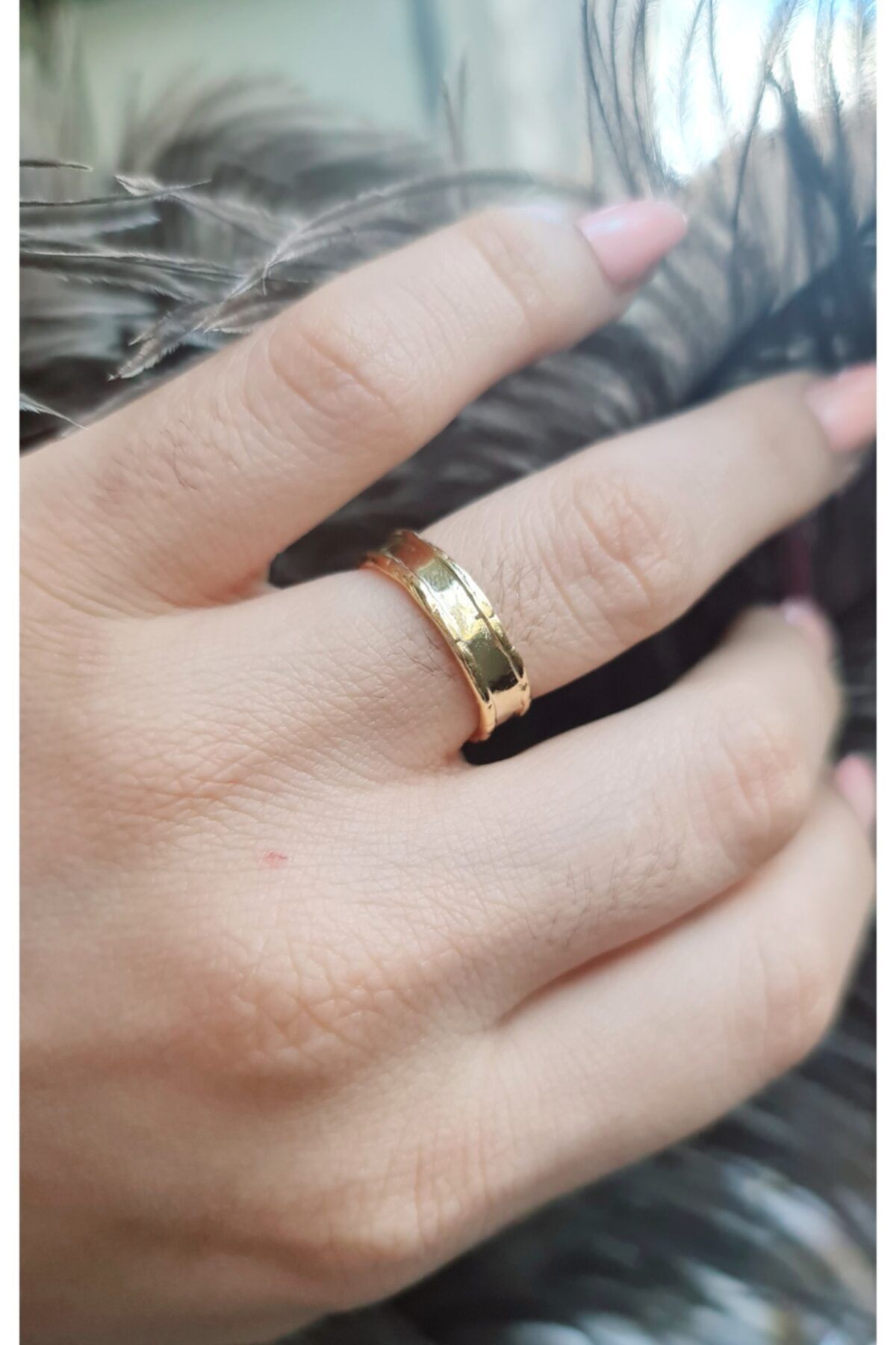 Gold plated sales wedding band