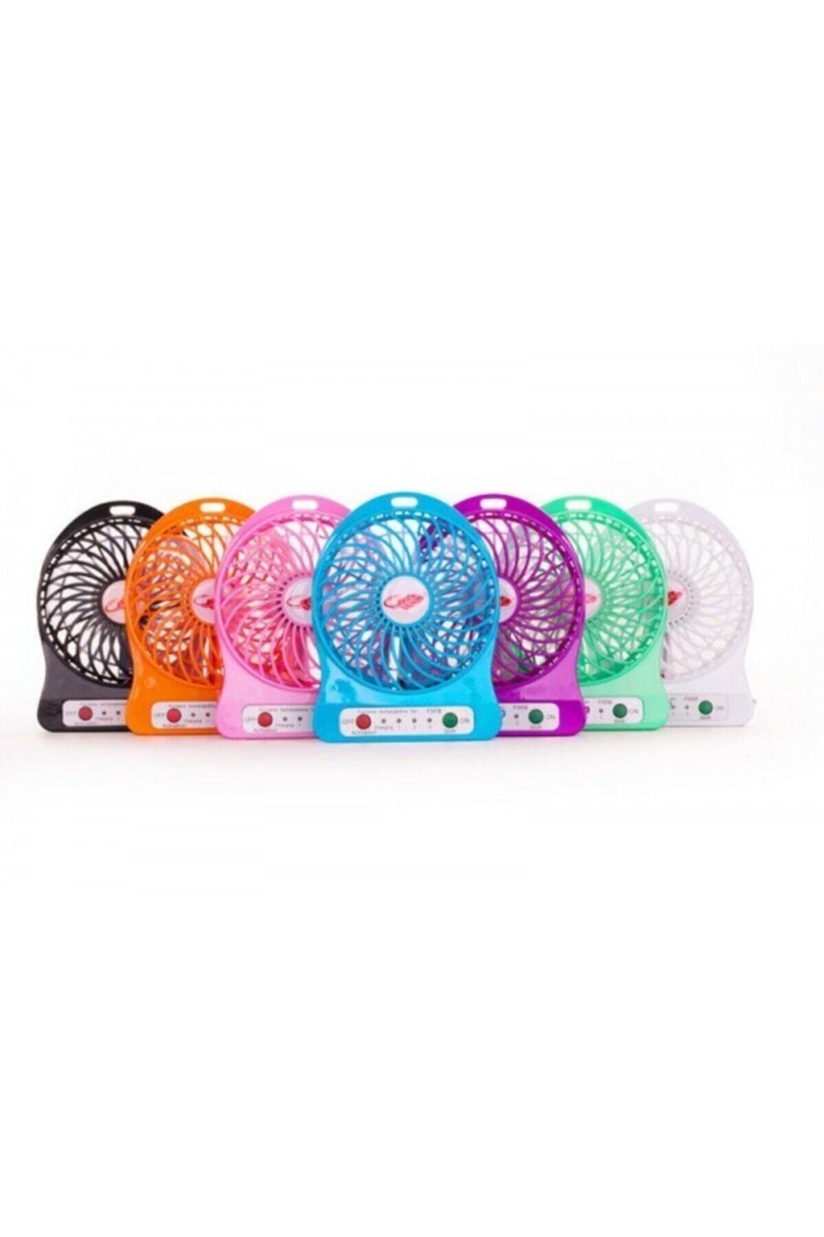 Serin Alışveriş Portable Masaüstü Şarj Edilebilir Fan 1200mah Usb 4 Renk