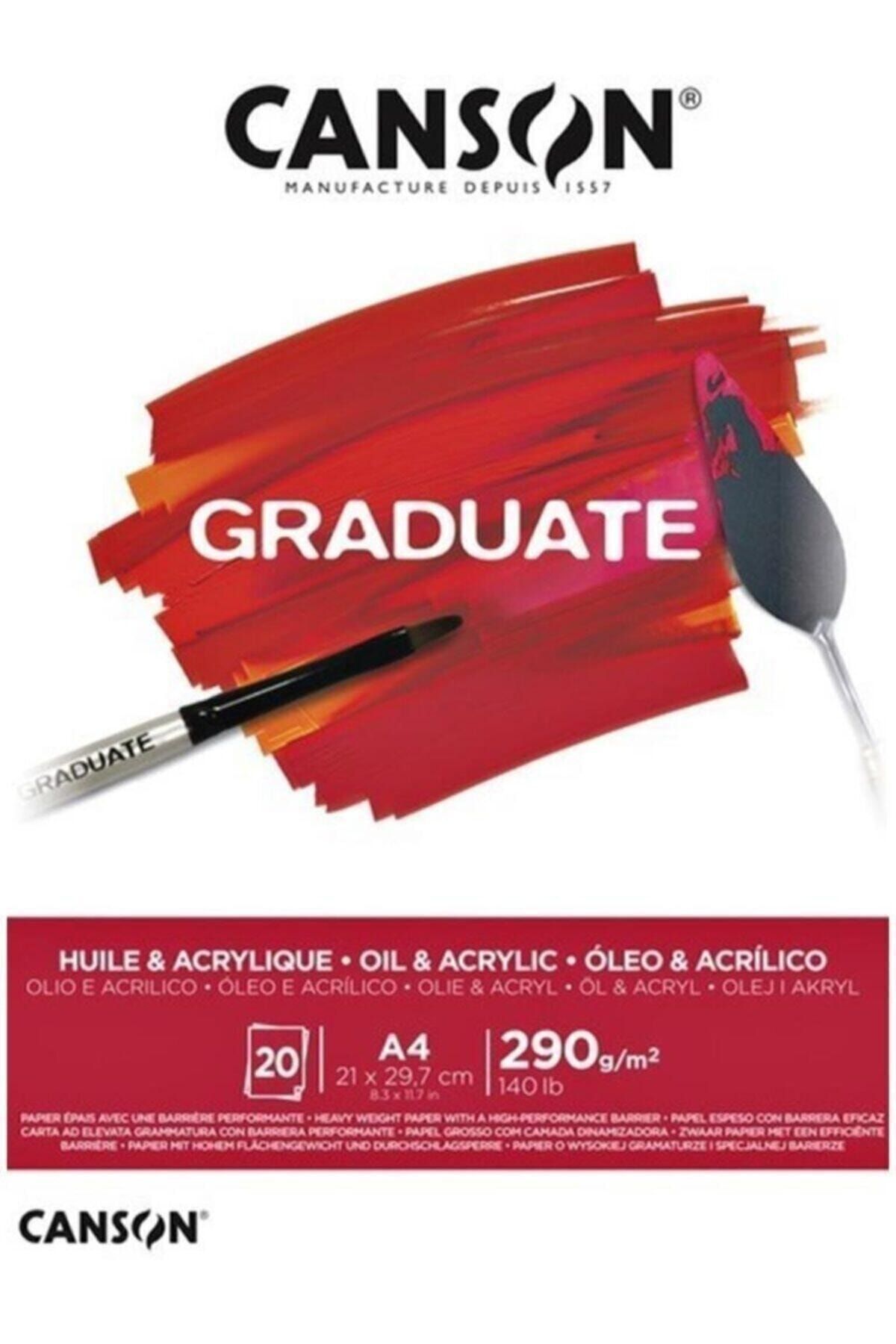 Canson Graduate Akrilik - Yağlıboya Defteri 290gr A4 20 Yaprak