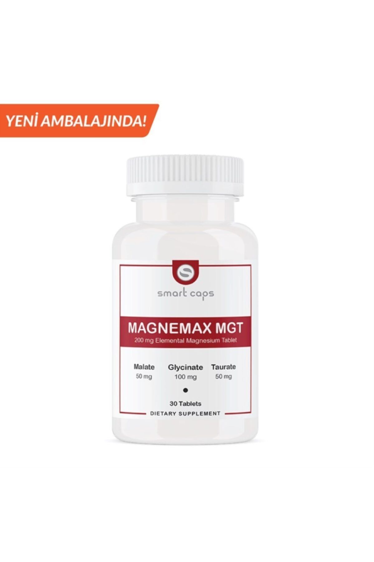 Smartcaps Magnemax Mgt 200 Mg Elementel Magne (Malat, Glisinat, Taurat)zyum