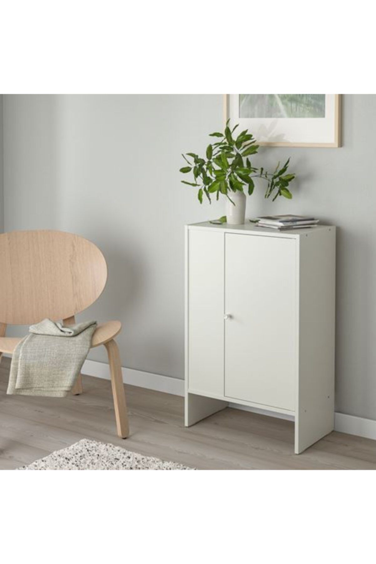 hitteknoloji Baggebo Büfe Vitrin Beyaz 50x30x80 Cm