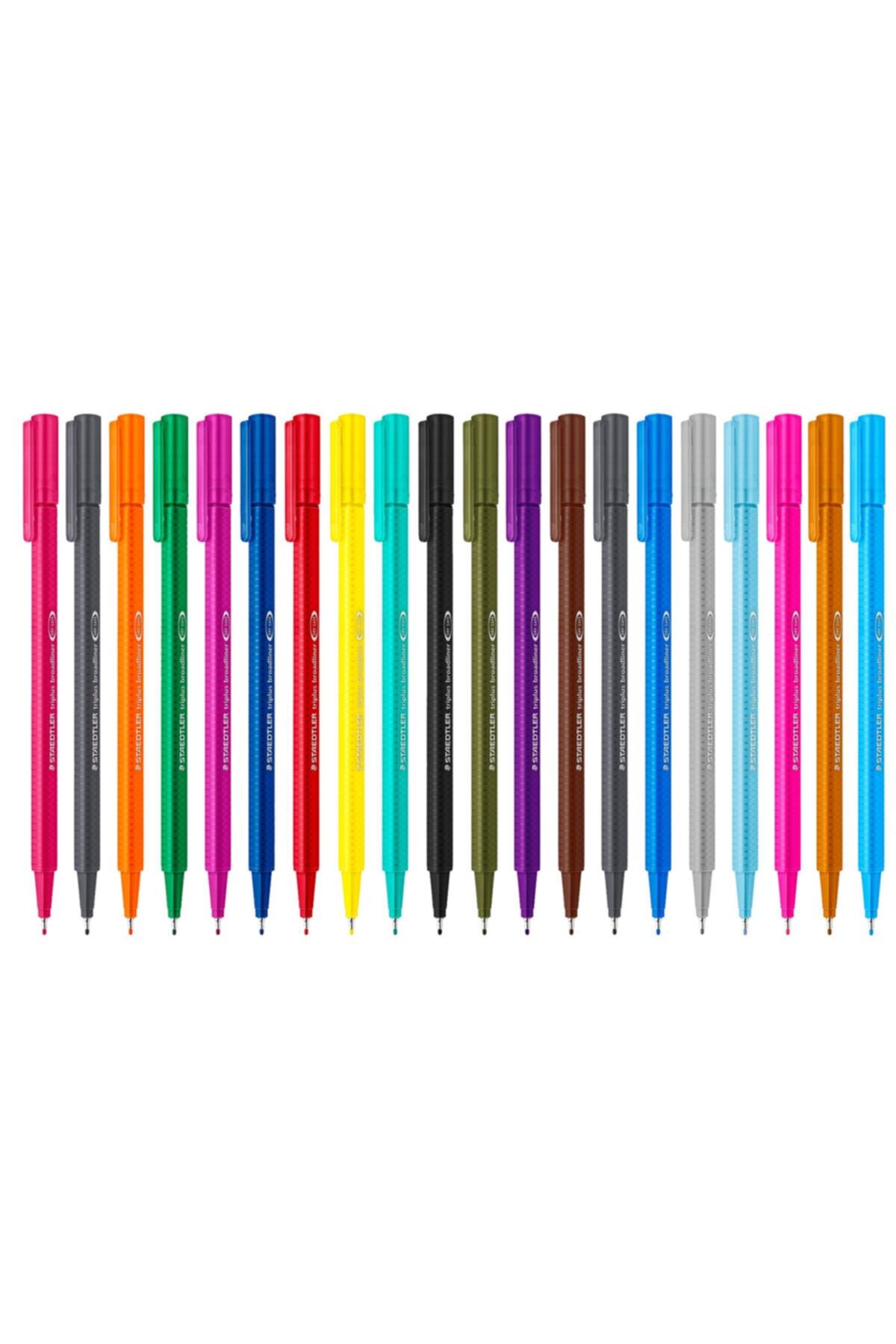 Staedtler Triplus Broadliner 0.8 Mm Keçe Kalem 20 Renk Set (338)