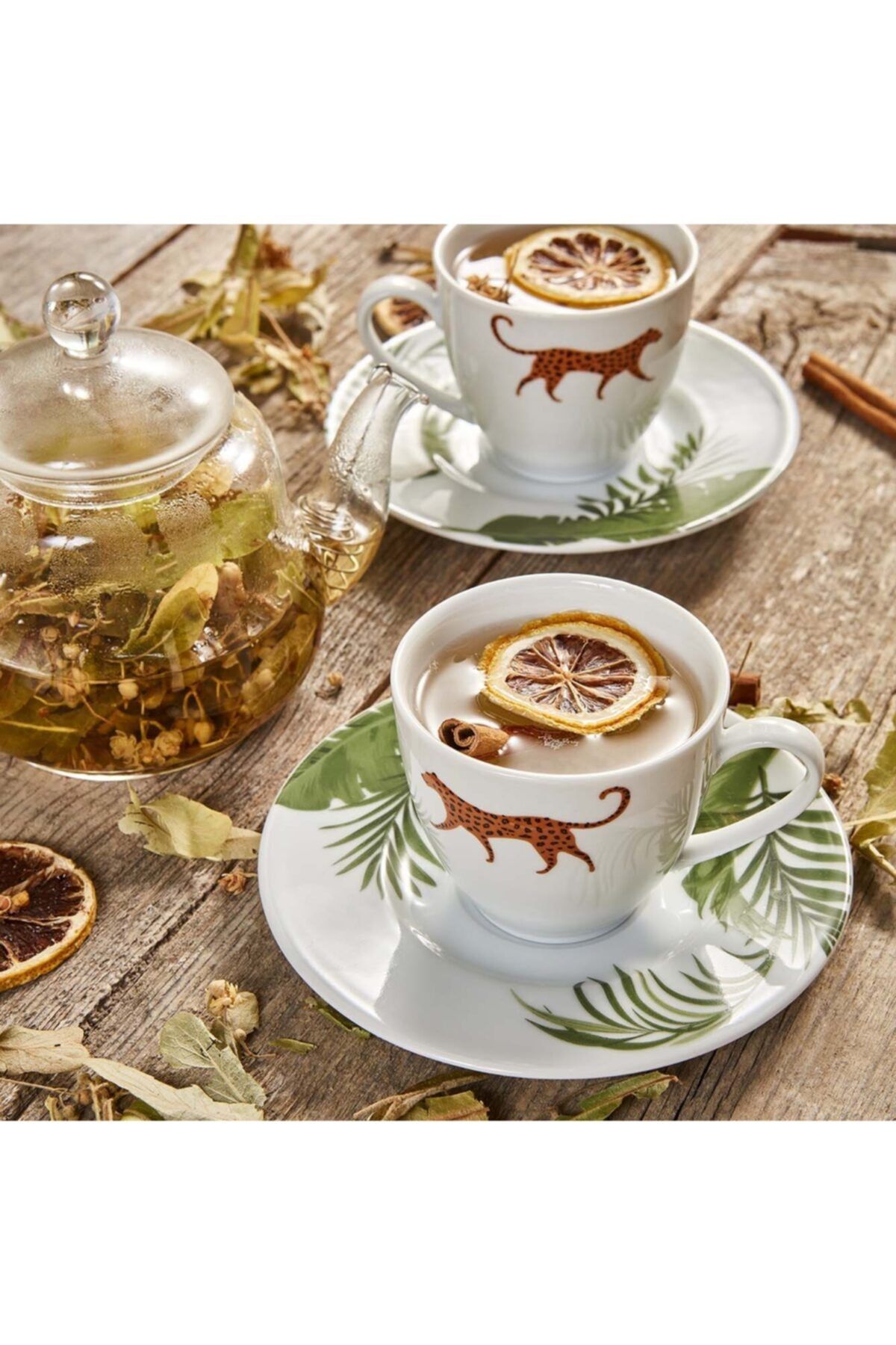 Bella Maison Wild Porselen Çay Fincan Seti Yeşil (2'li)