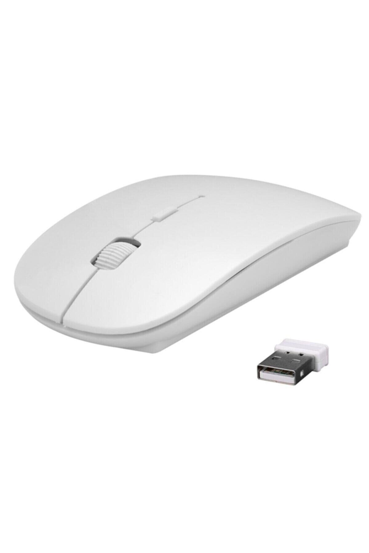 Manessa Kablosuz Mouse Beyaz 2.4g Optik 800/1200/1600 Dpı Ergonomik Tasarım Laptop,bilgisayar