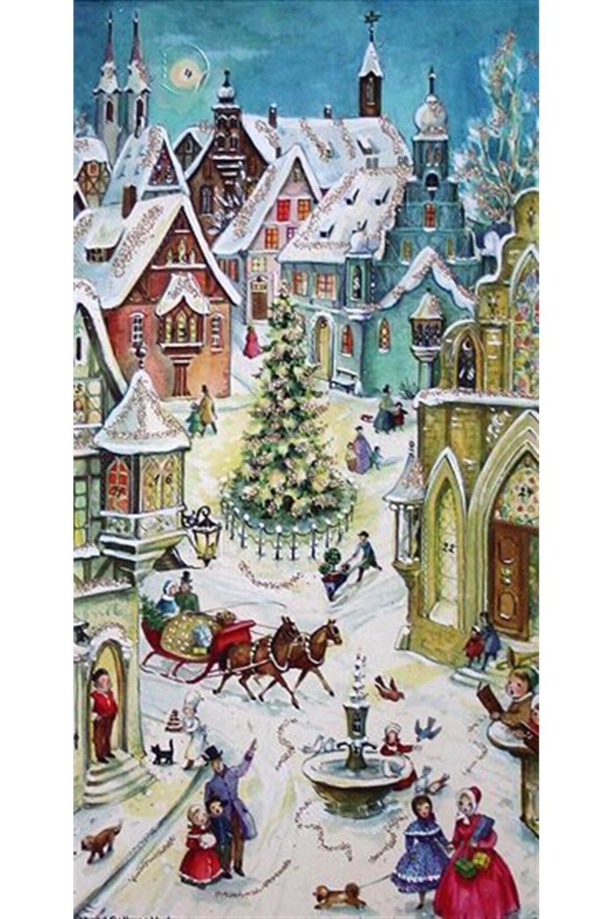 MARCEL SANAT Noel Heyecanı Elmas Mozaik Tablo 38x79cm