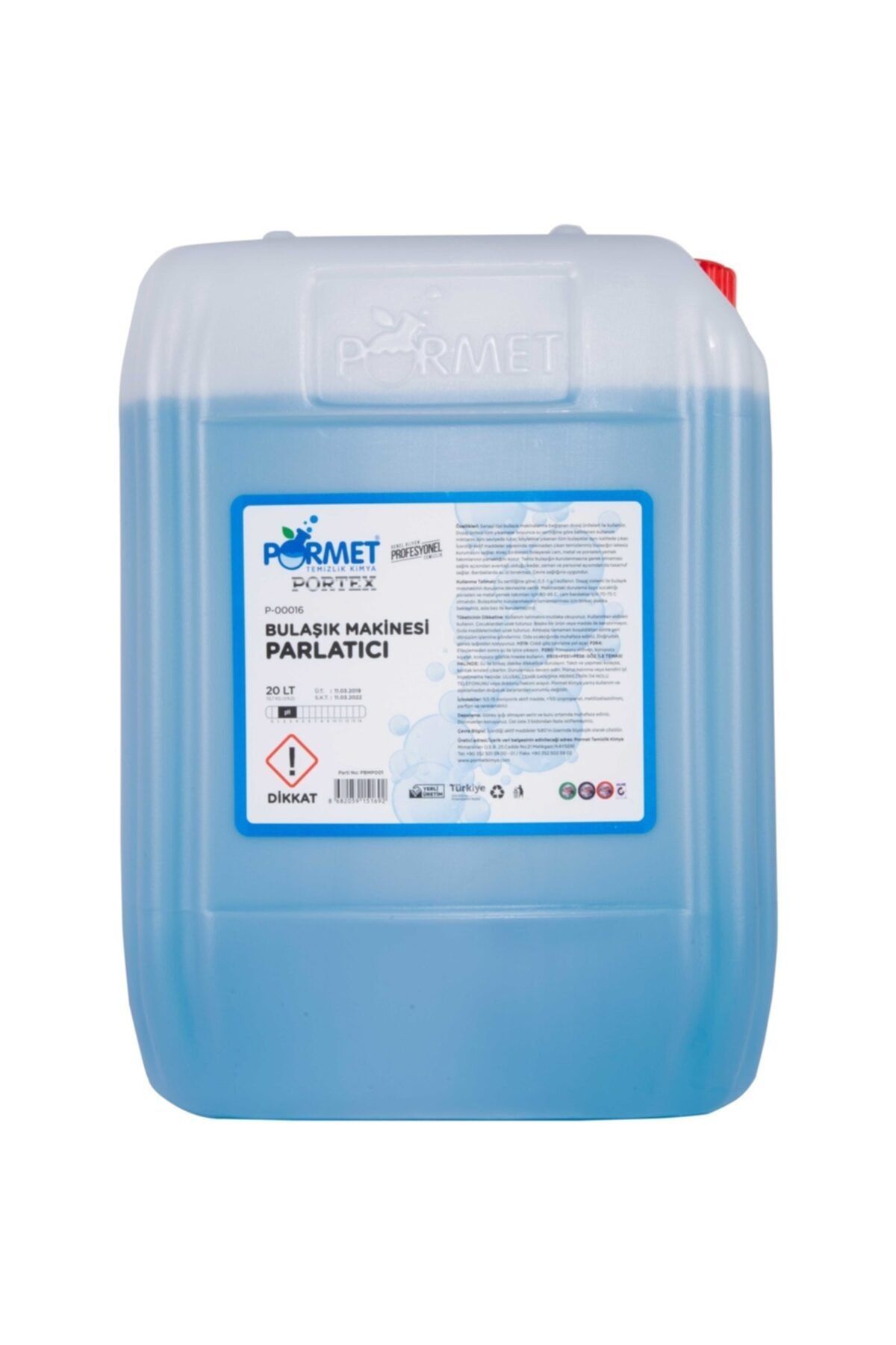 PORMET Endüstriyel Bulaşık Makine Parlatıcısı 20 Kg