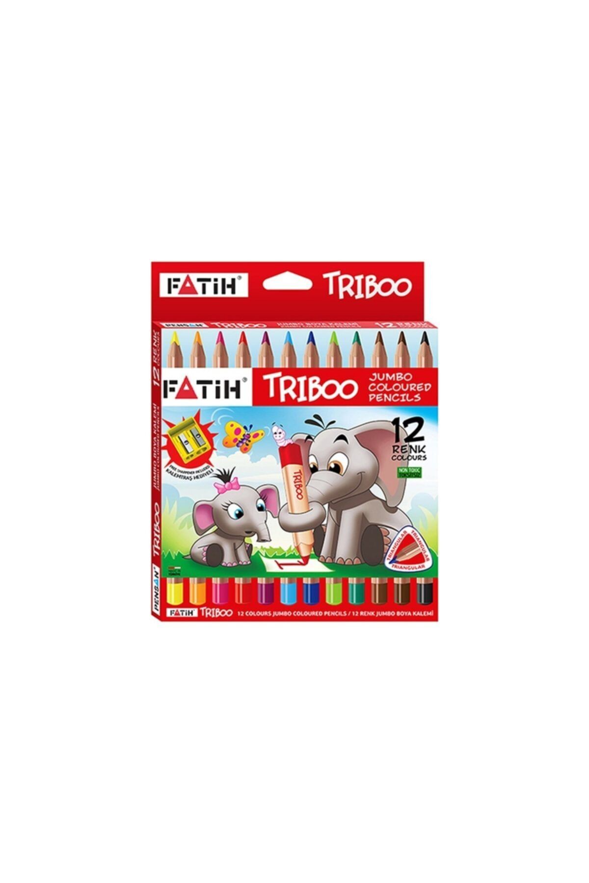 Fatih Triboo Jumbo Kuru Boya 12 Li