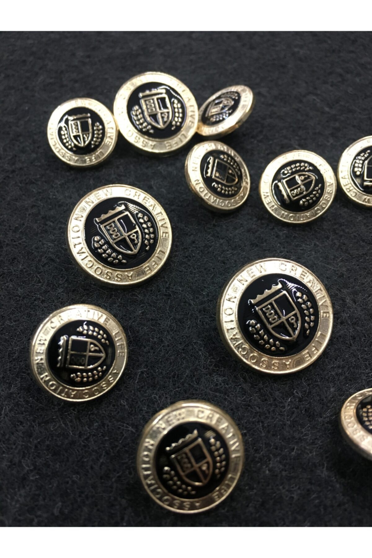 karantuhafiye Blazer Ceket Düğmesi Gold Içi Siyah