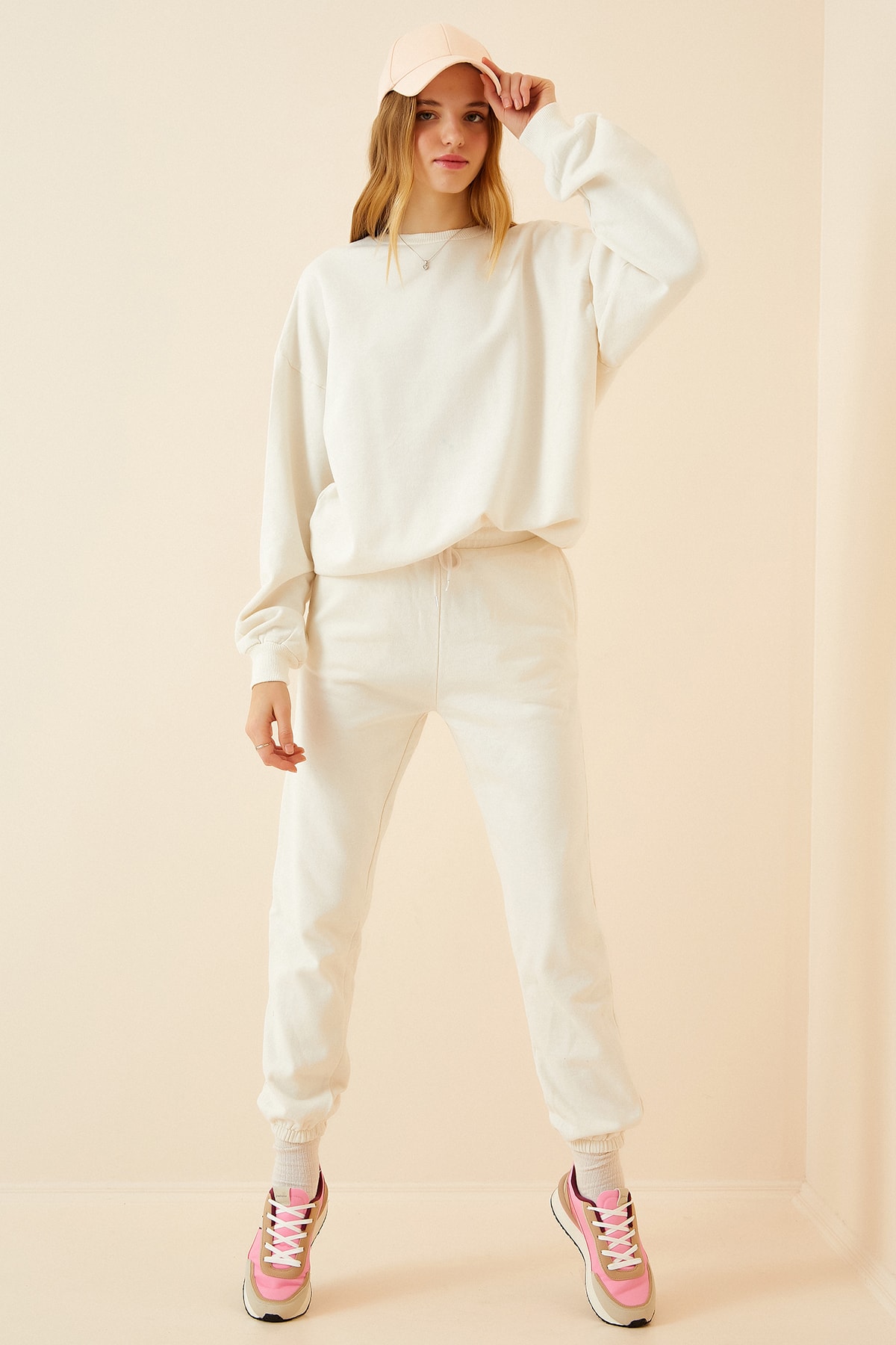 Happiness İst. Kadın Kemik Oversize Eşofman Takımı  US00782