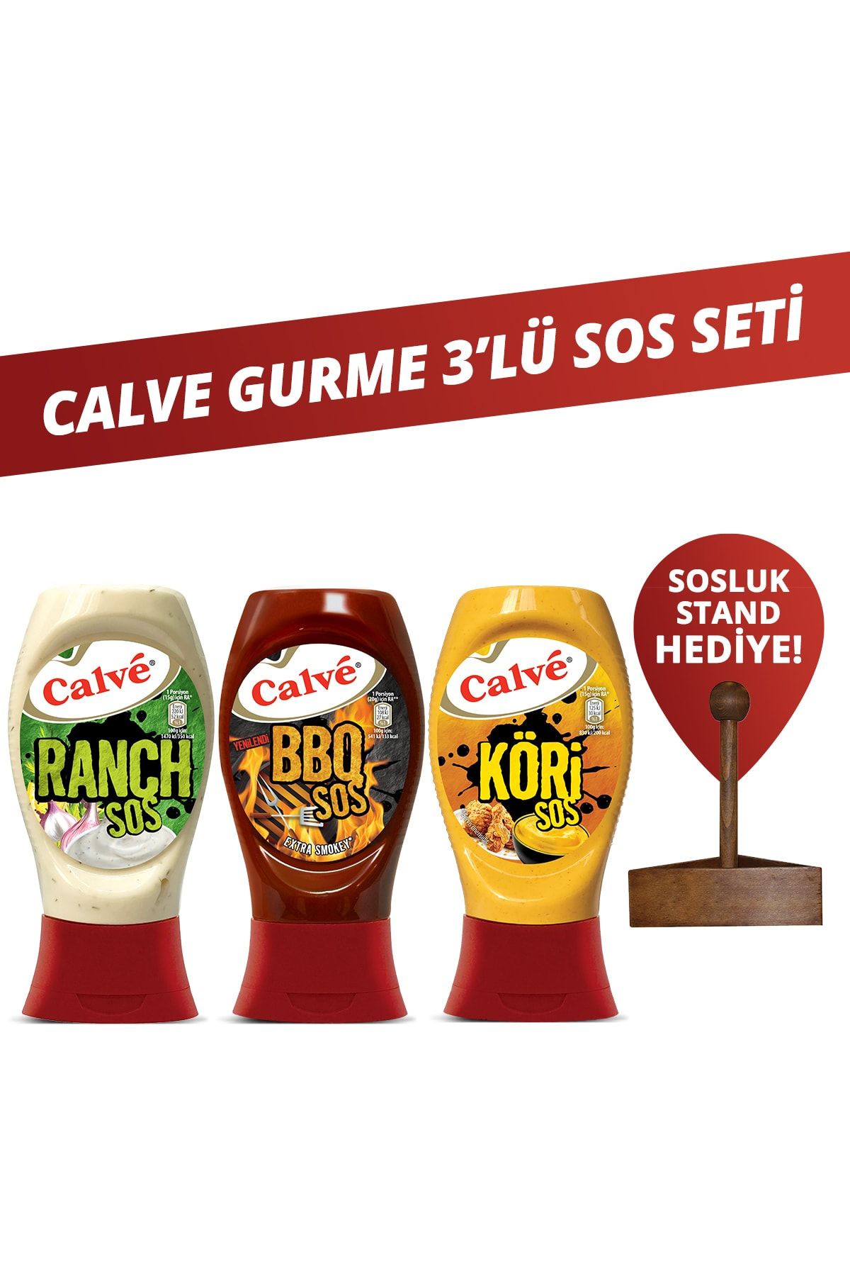 Calve Ranch Sos 245 Gr& Barbekü Sos 290 Gr& Köri Sos 260 Gr