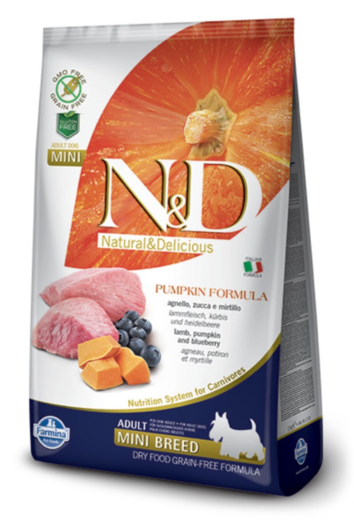 Nds N-d Pumpkin Tahılsız Bal Kabaklı Kuzu Etli Yaban Mersinli Küçük Irk Yetişkin Köpek Maması 2.5 Kg
