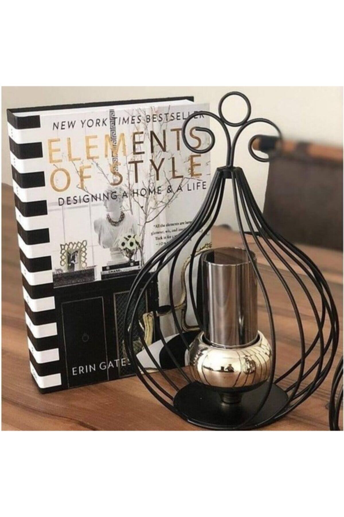Katre Trade Elements Of Style Siyah Beyaz Dekoratif Kitap Kutusu