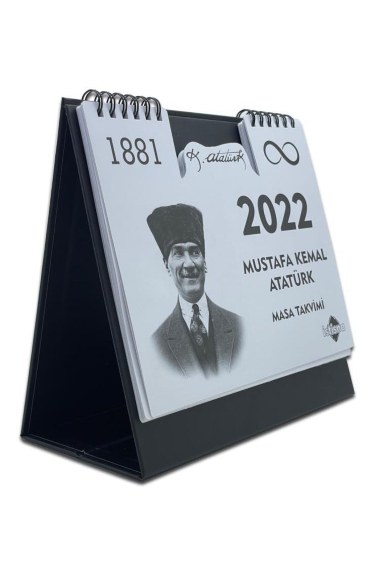 İstisna 2022 Atatürk Masa Takvim Üçgen Spiralli