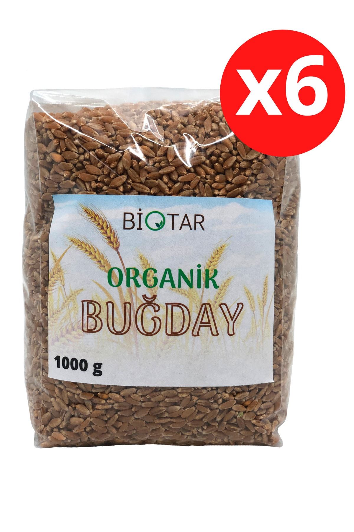 BİOTAR Organik Tarım Ürünleri Organik Buğday 1000 Gr X 6 Adet