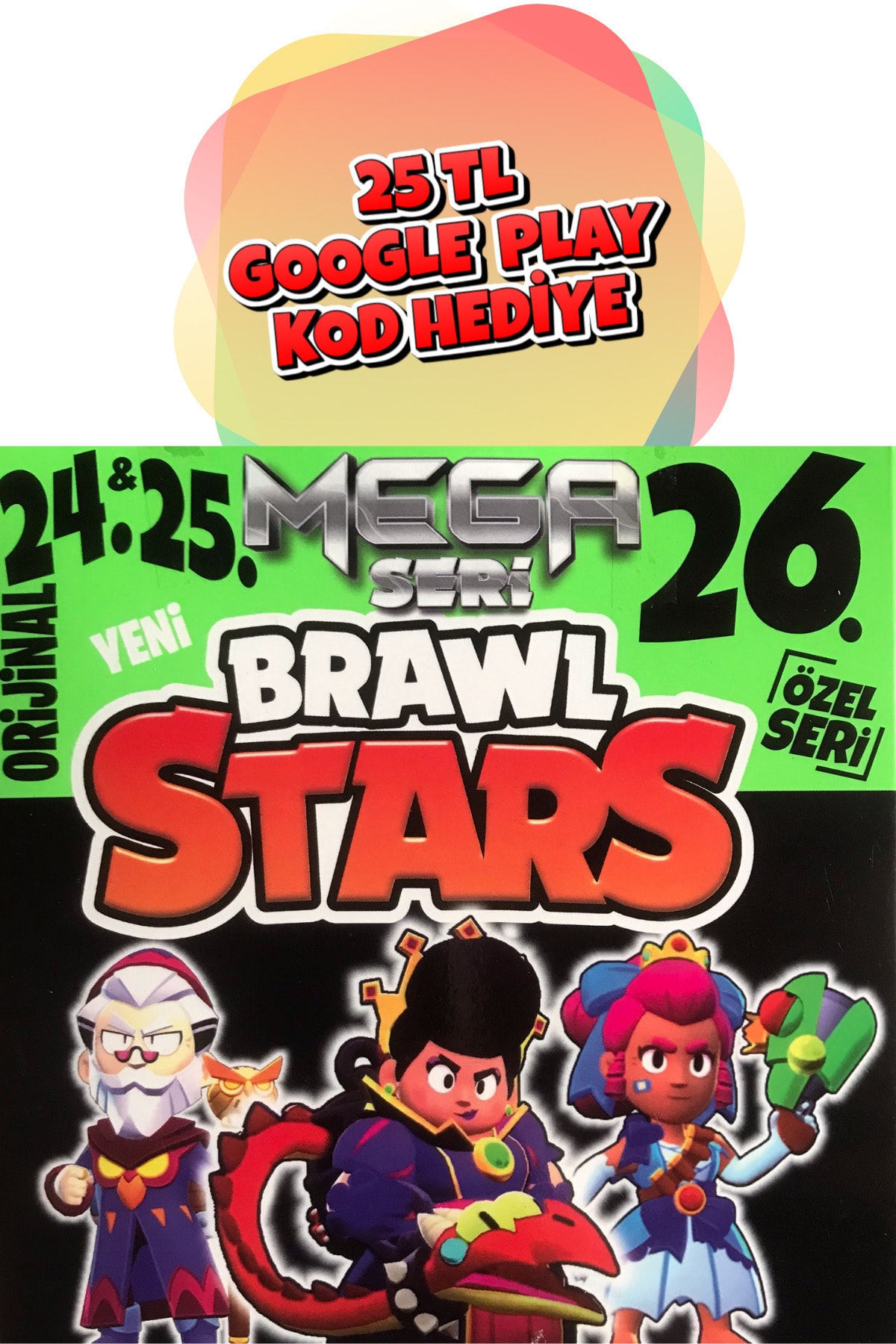 BRAWL STARS Oyun Kartları 24. 25. 26. Seri 200 Paket Kartı Play Kod Hediye