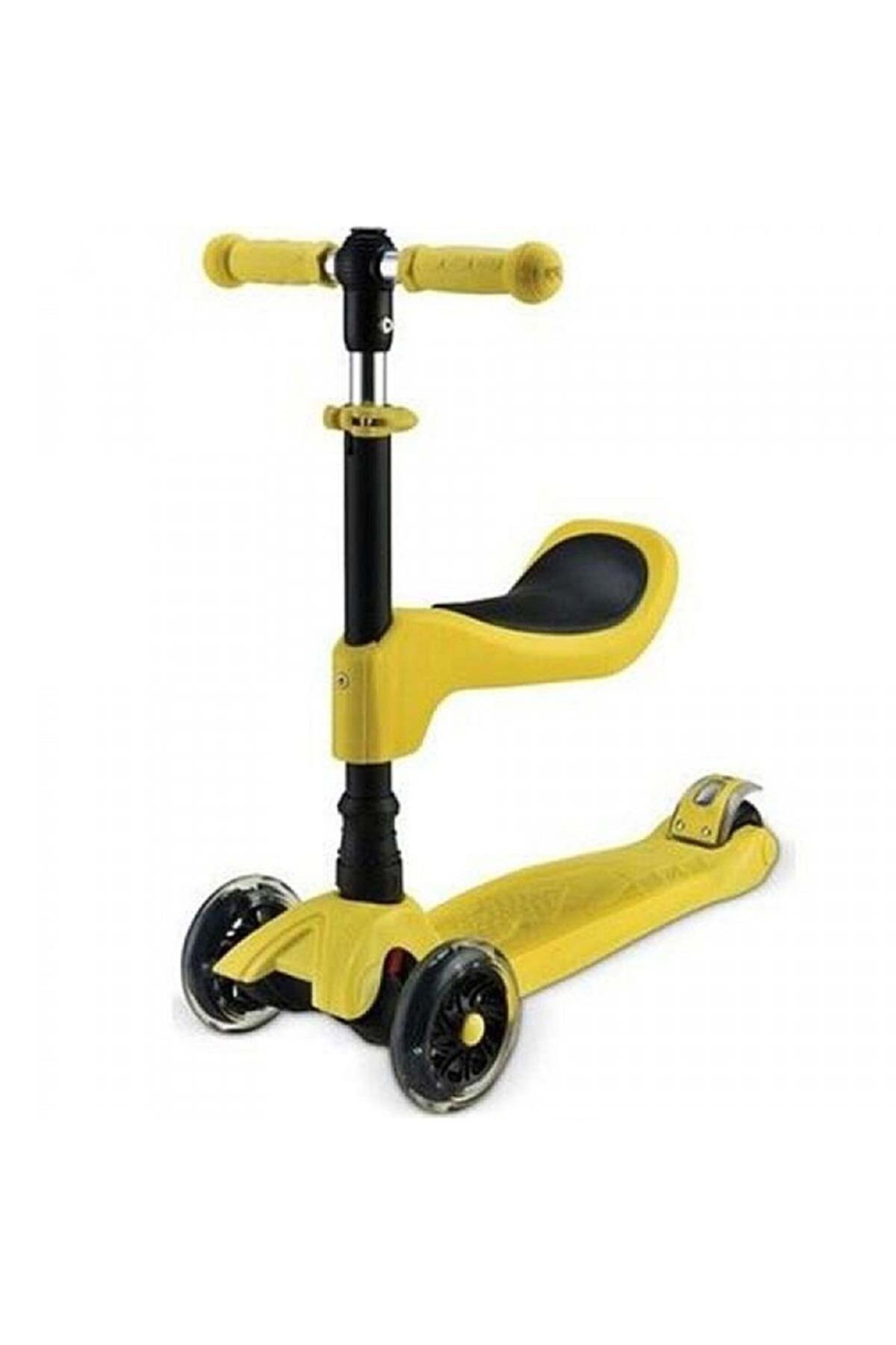 Sunman Babyhope Üç Tekerlekli Yükseklik Ayarlı Işıklı Scooter Flt-199 Sarı