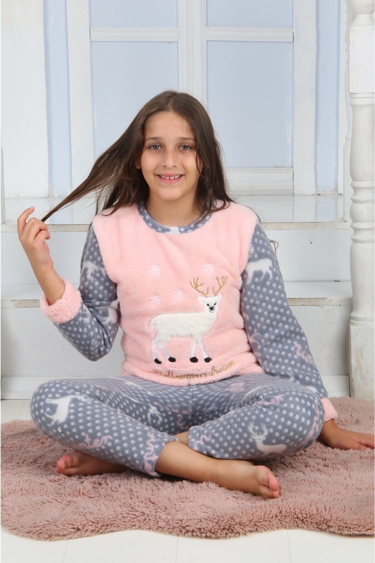 ASEL PİJAMALARI Çocuk Kışlık Polar Pijama Takımı