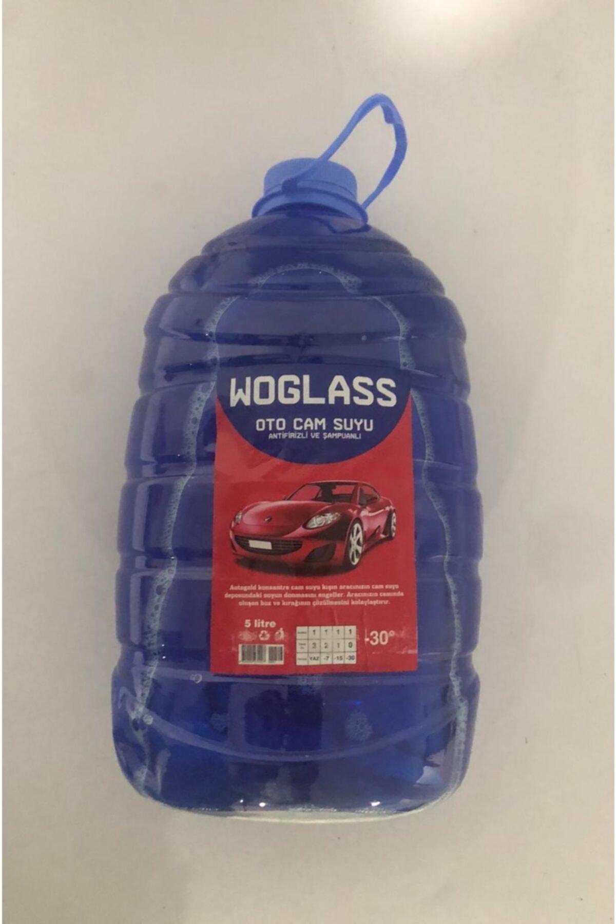 WOGLASS Oto Cam Suyu Antifirizli Ve Sampuanlı 5 Lt -30