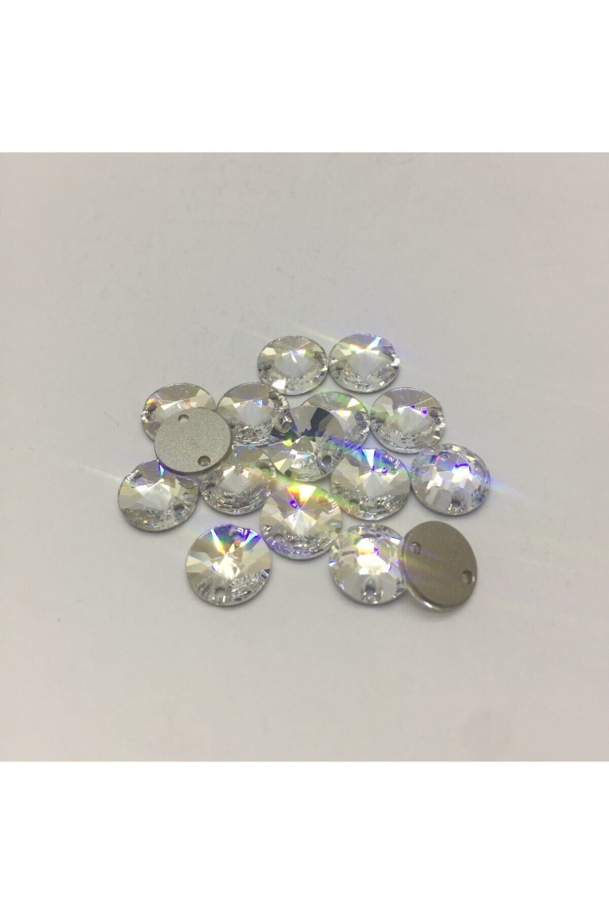 KARESPA Swarovski 1 Cm Yuvarlak Taş Düğme