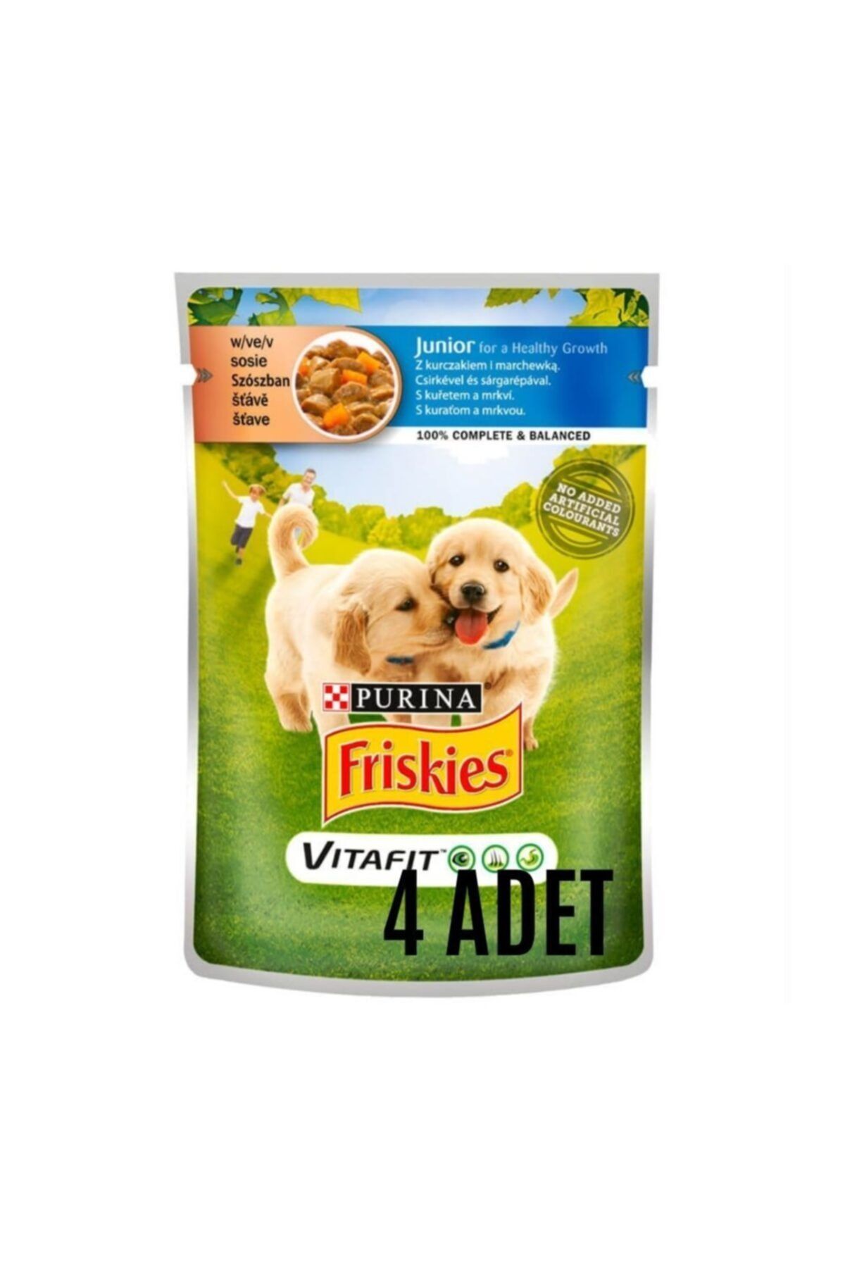 Friskies Junior Tavuklu Ve Havuçlu Yavru Köpek Konserve 100g 4 Adet