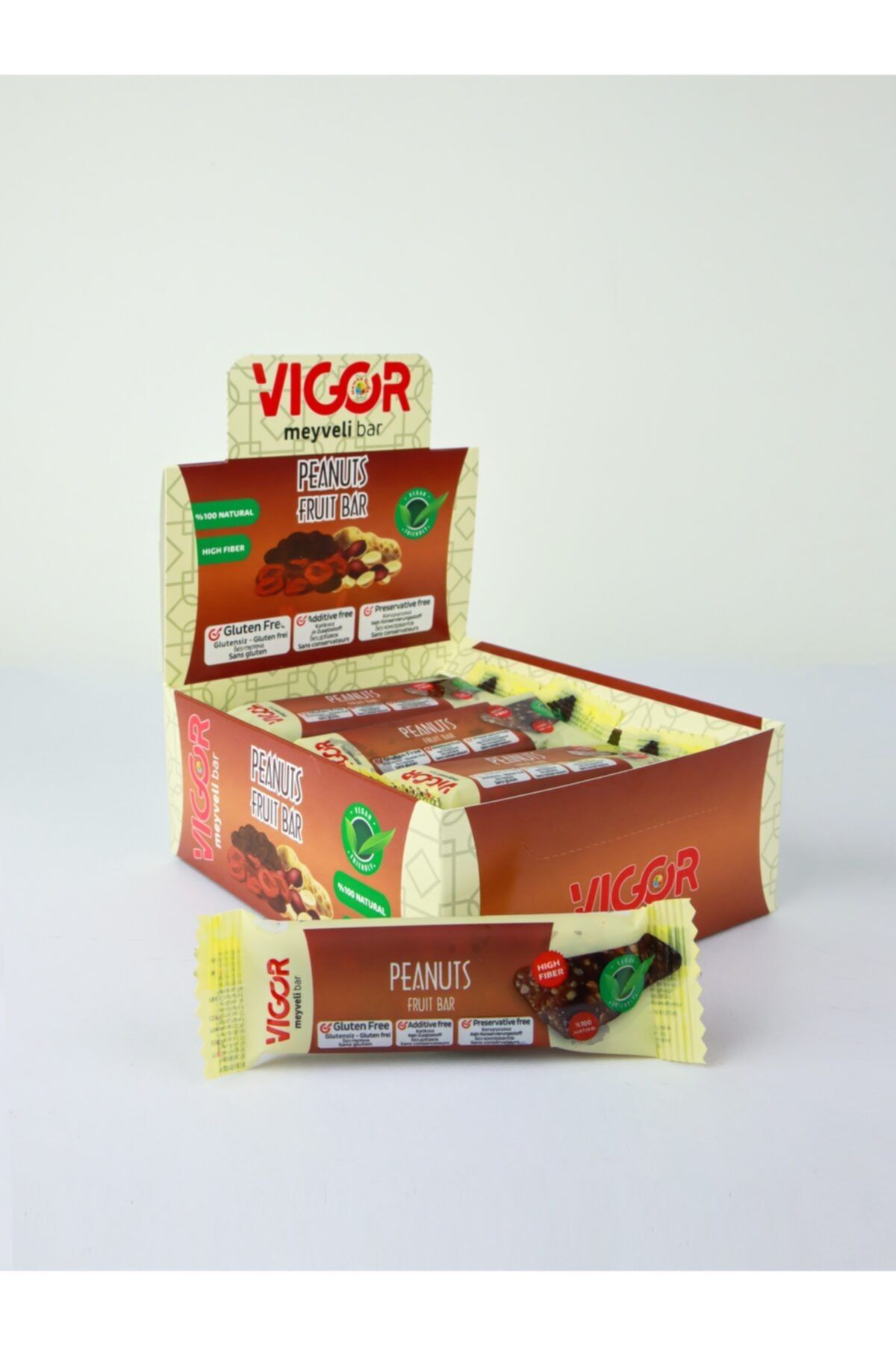 Vigor Yer Fıstıklı Meyveli Bar 40 gr * 16 Ad.