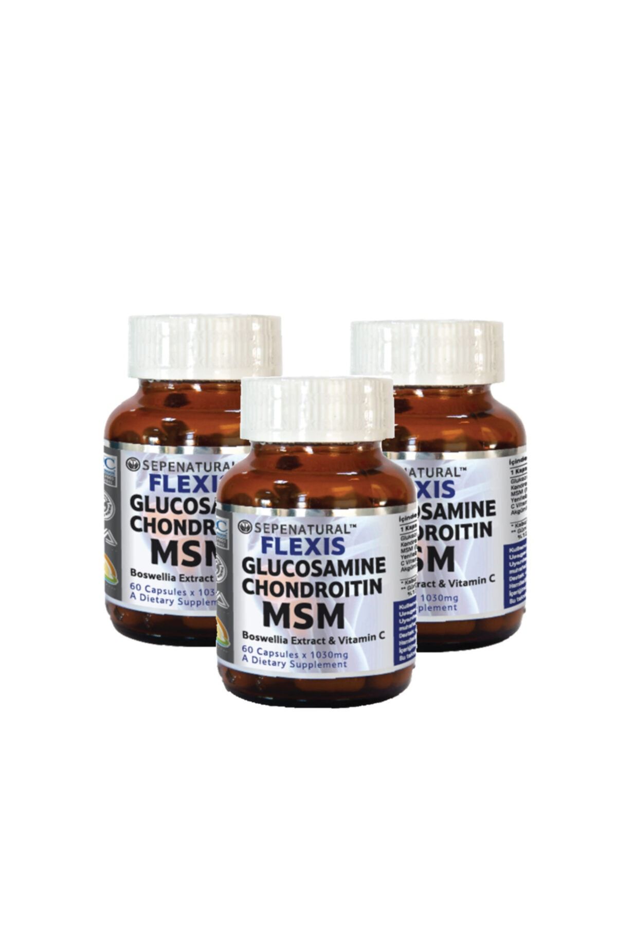 Sepe Natural 3 X Flexis Glukozamin Kondroitin Msm Boswellia Ekstresi C Vit. Kapsül