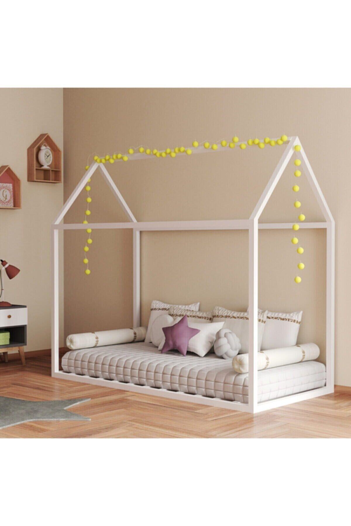 akkurt ahşap Zena Beyaz Montessori Yatak 90x190