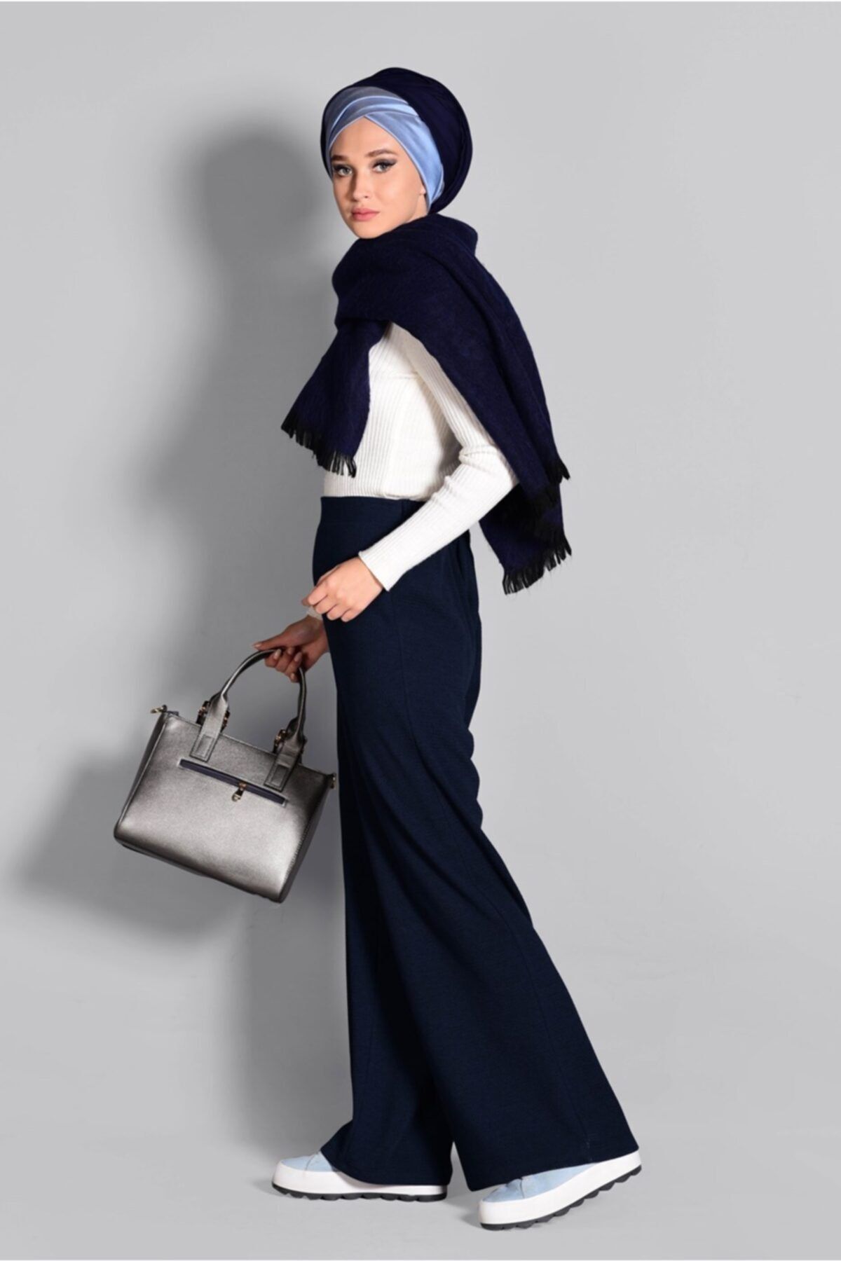 TRENDTESETTÜR Beli Lastikli Triko Pantolon 7216
