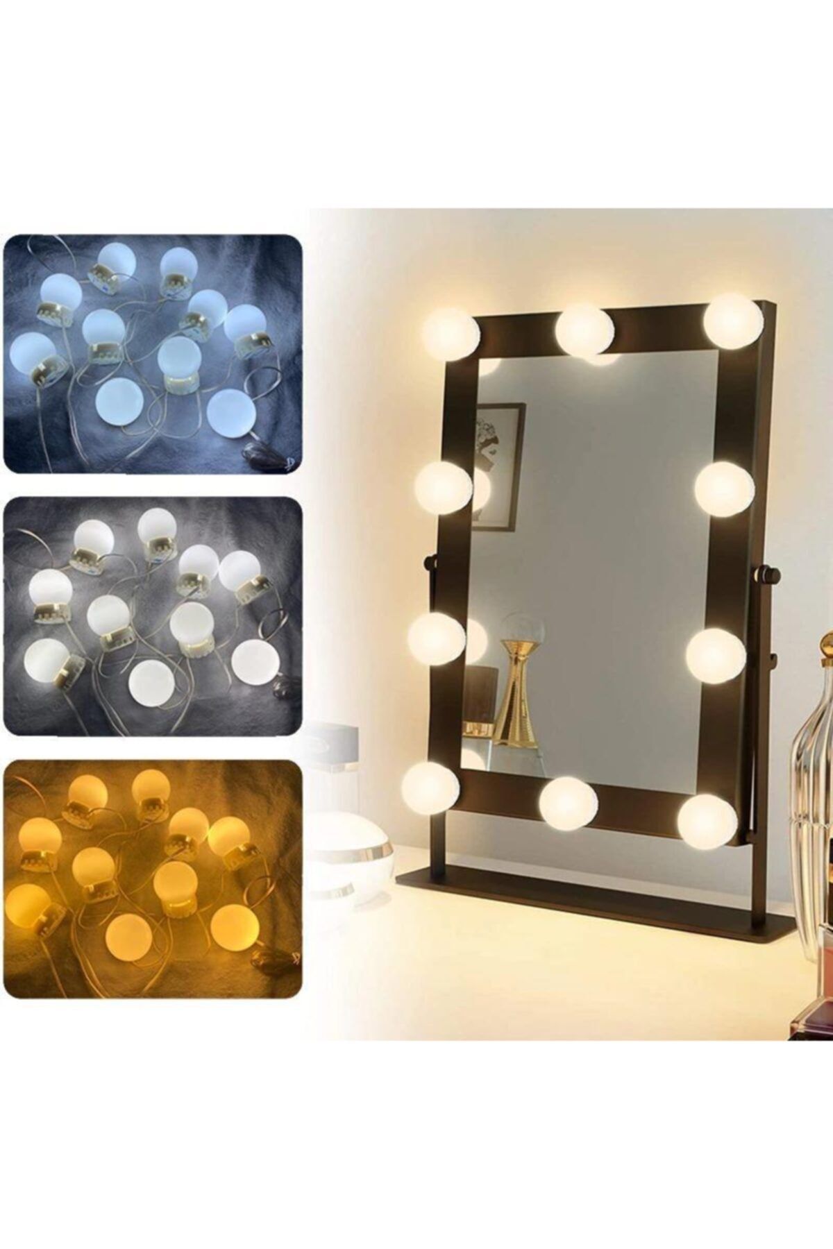 Trendpoint 10ledli Usbli Makyaj Masası Ayna Lambası Dekorasyon Aydınlatma Banyo Hollywood Tarz