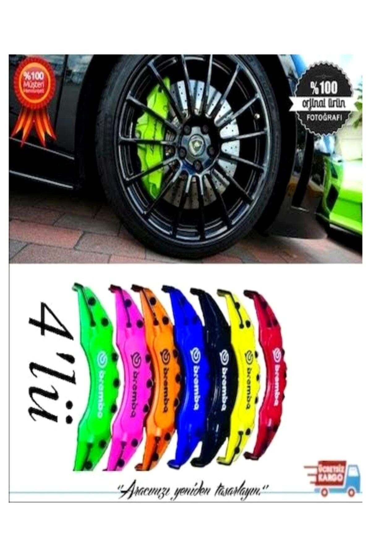 Brembo Skoda Super B Kırmızı Kaliper Kapağı 4lü Yağ Hortumlu