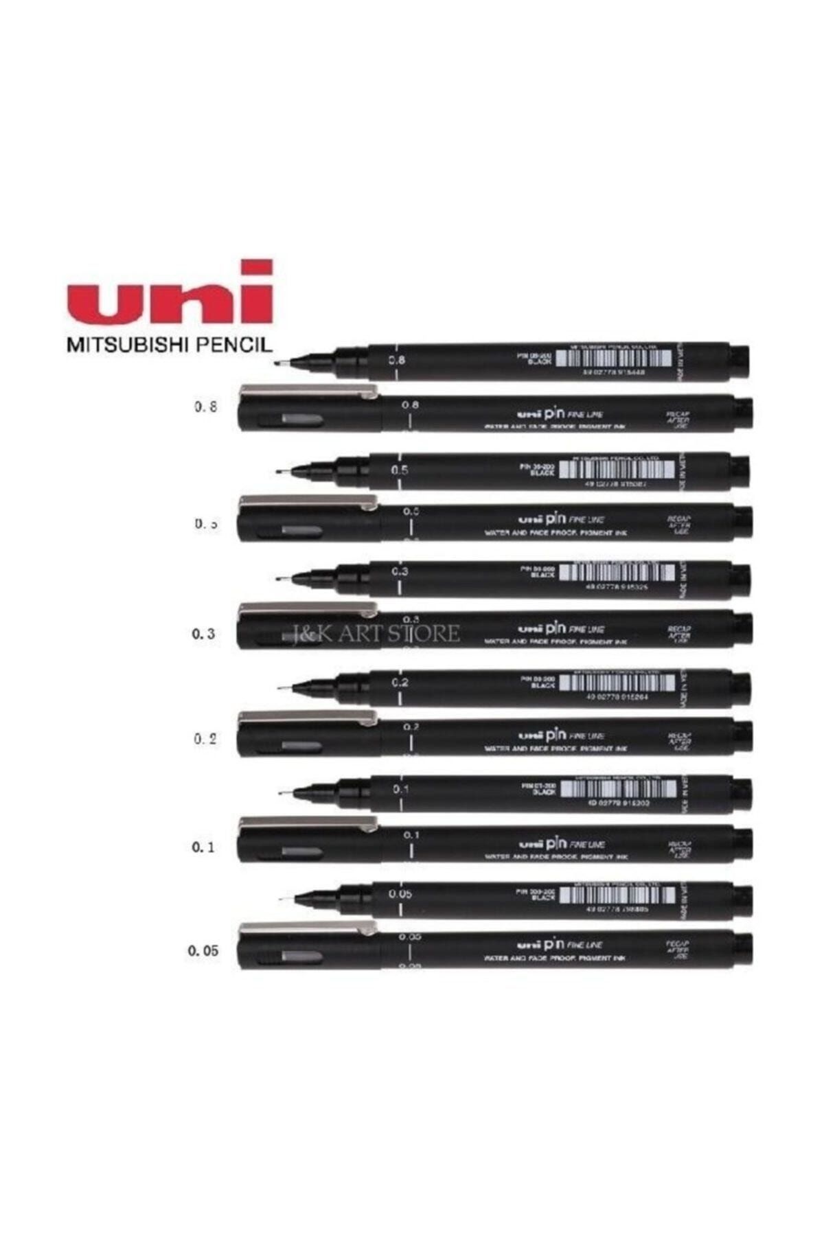 Uni Pin Teknik Çizim Kalemi 6'lı Set