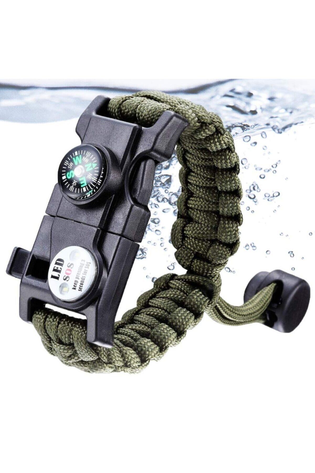 SATAVALA Survival Bileklik - Sos Ledli Multi Fonksiyonlu Hayatta Kalma Bilekliği