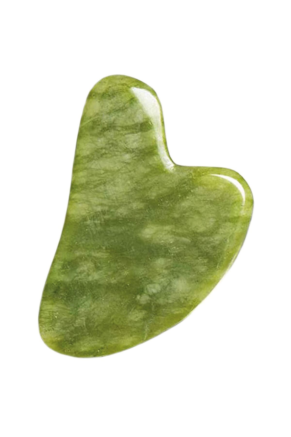lepidolit Yeşim Kalp Gua Sha Yüz Masaj Aleti