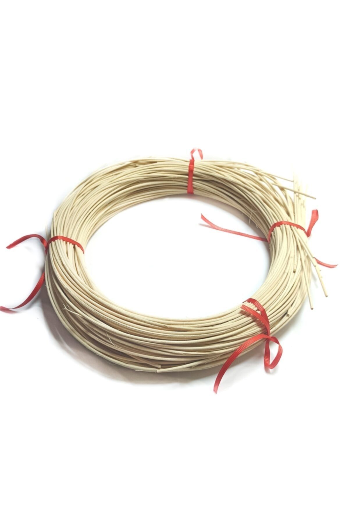 Hobizubi Rattan Doğal Bambu Çubuk 1kg - 2,5mm Örgü Rattan Ip