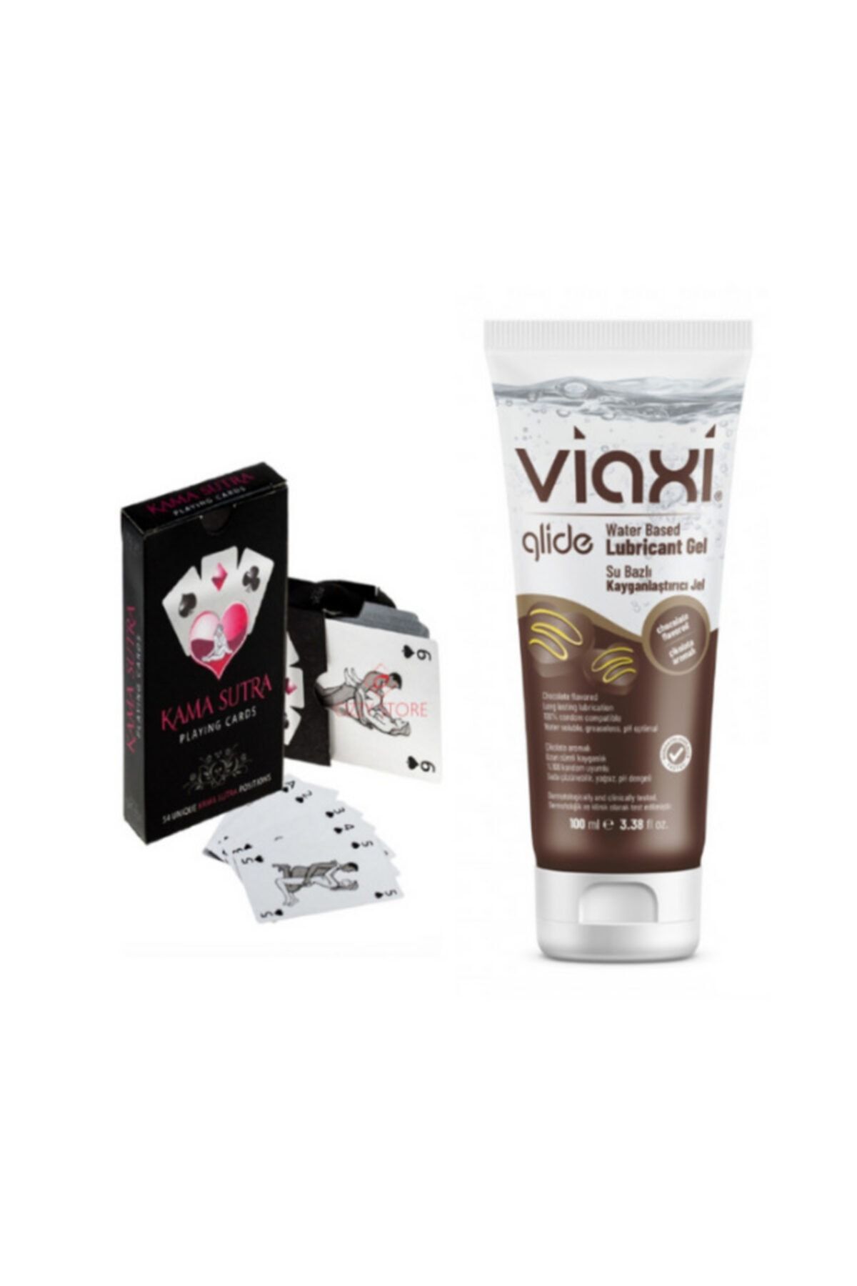 Viaxi Glide Çikolatalı Masaj Jeli 100 Ml. Ve Ozzy Store Kamasutra Kart Oyunu