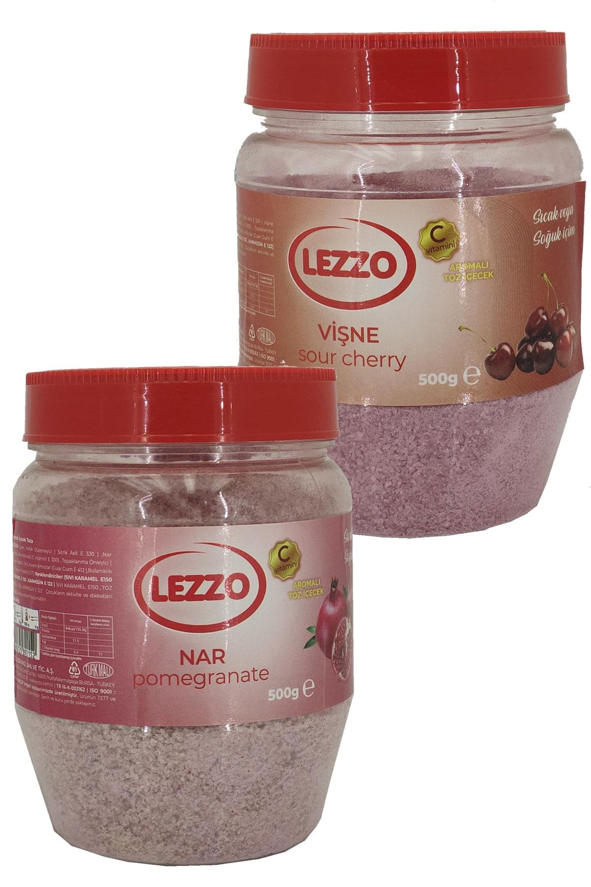 LEZZO 500gr Vişne + 500gr Nar ( Sıcak Veya Soğuk Içim )