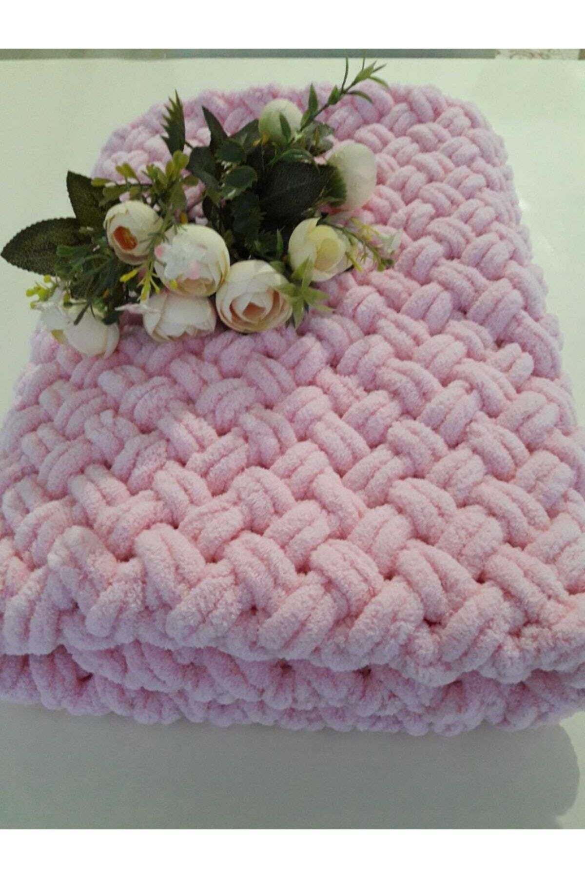 Alize Puffy El Örgüsü Bebek Battaniyesi