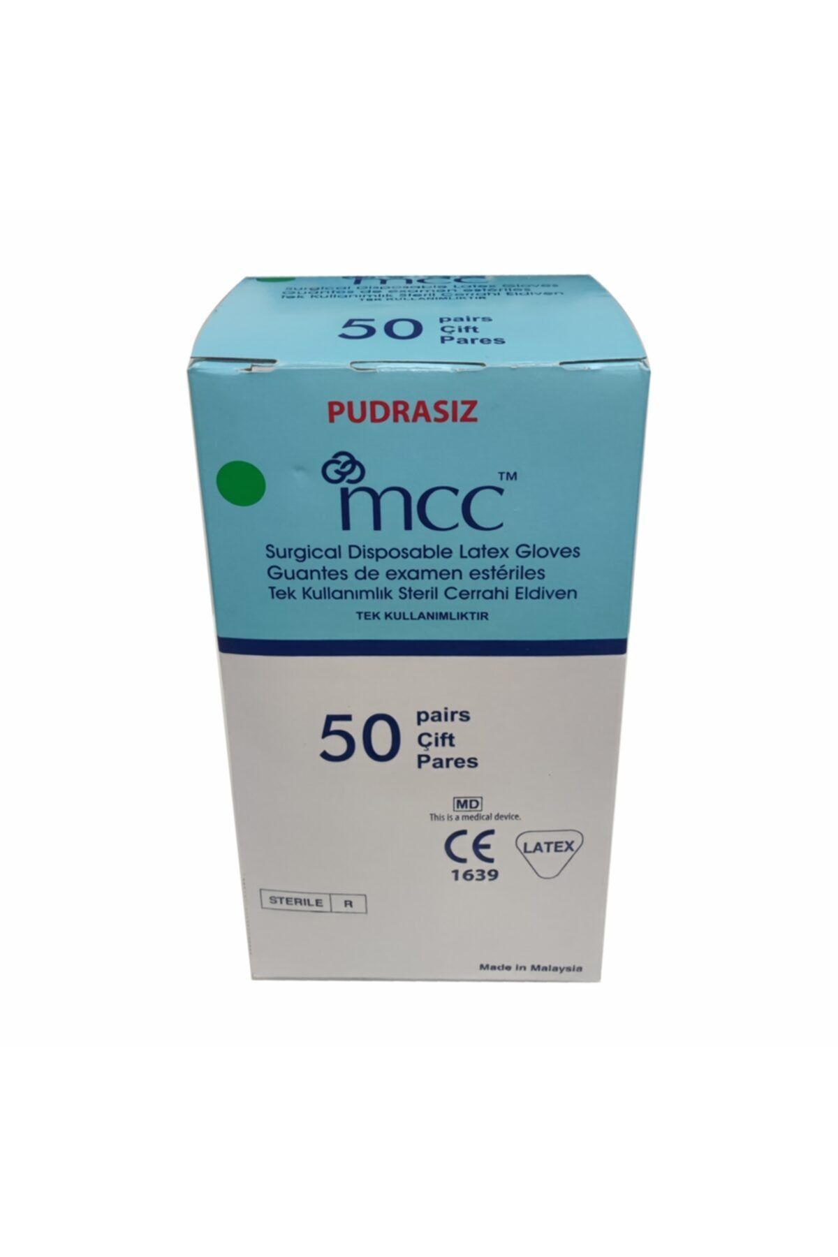 MCC Steril Cerrahi Eldiven Pudrasız - 50 Çift No : 7.5