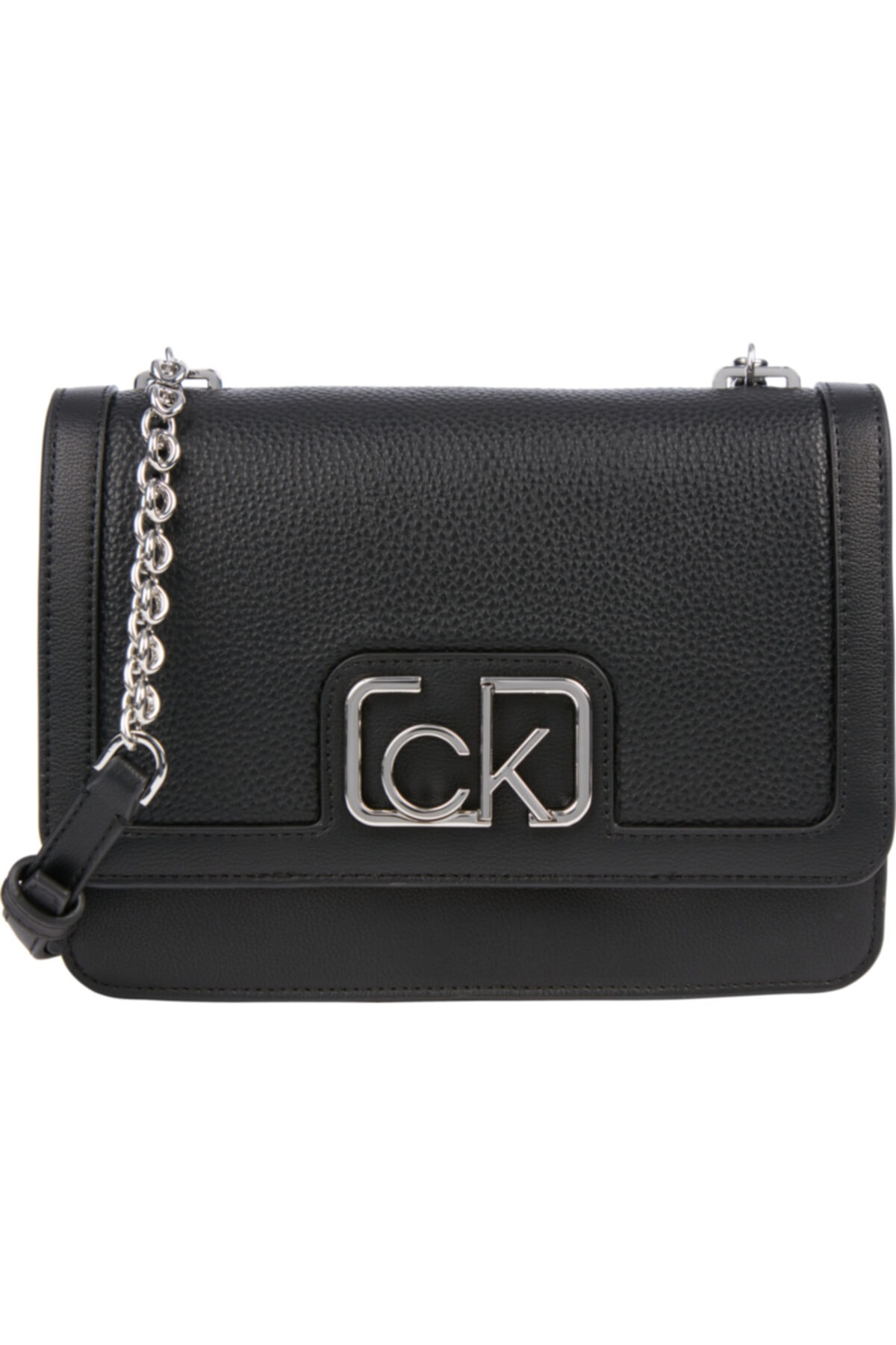 Calvin Klein Kadın Siyah Flap Shoulder Bag Md