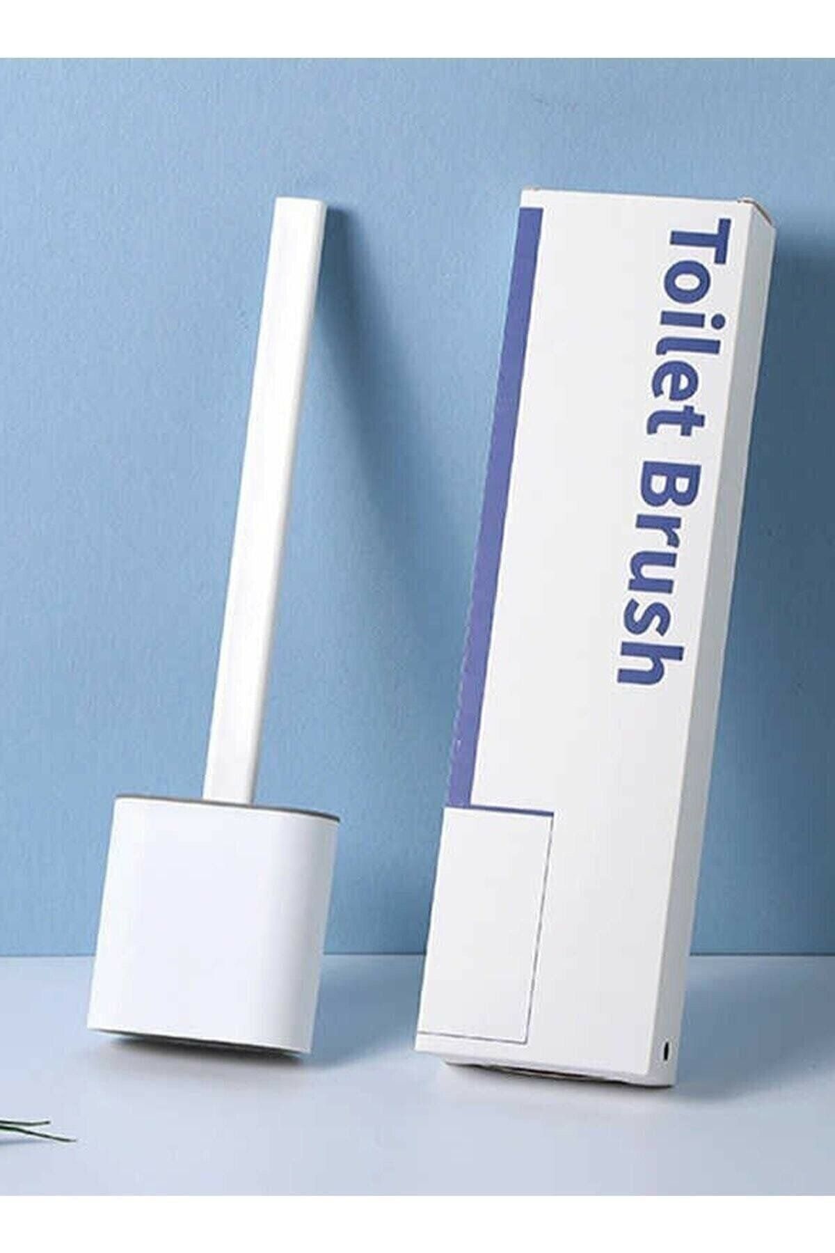Kitchen Store Beyaz Silikon Tuvalet Fırçası Bükülebilir Silikon Wc Klozet Fırçası