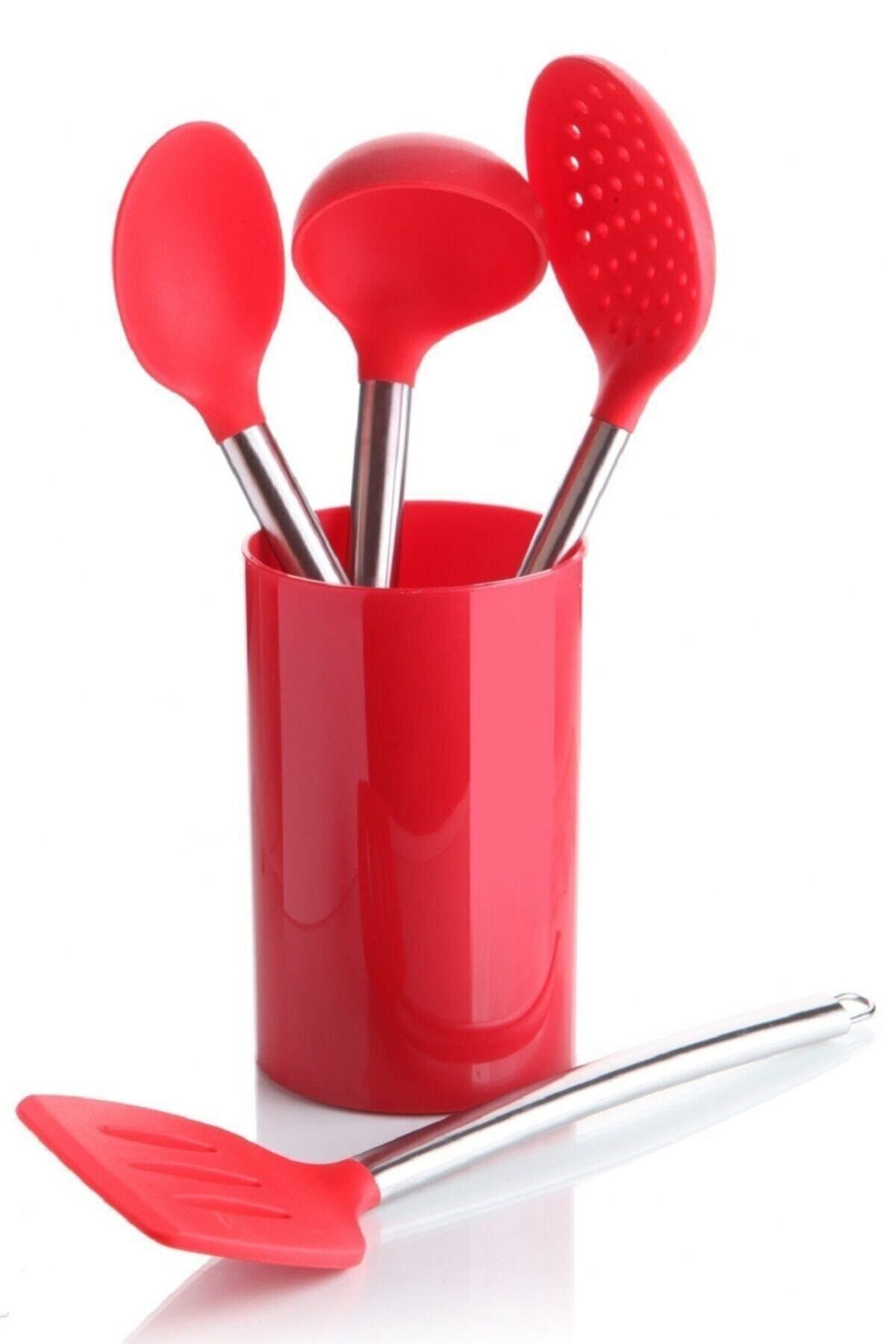 Silicone ladle with metal handle deals