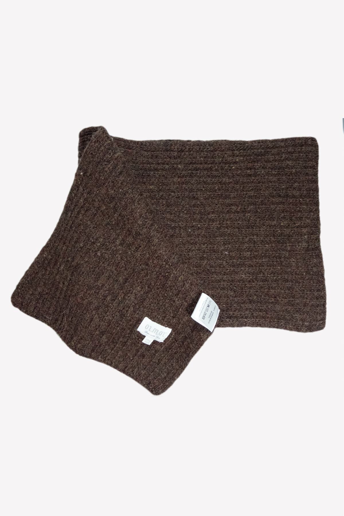 Ozmoz Unisex Çocuk Organik Yün Kahverengi Atkı