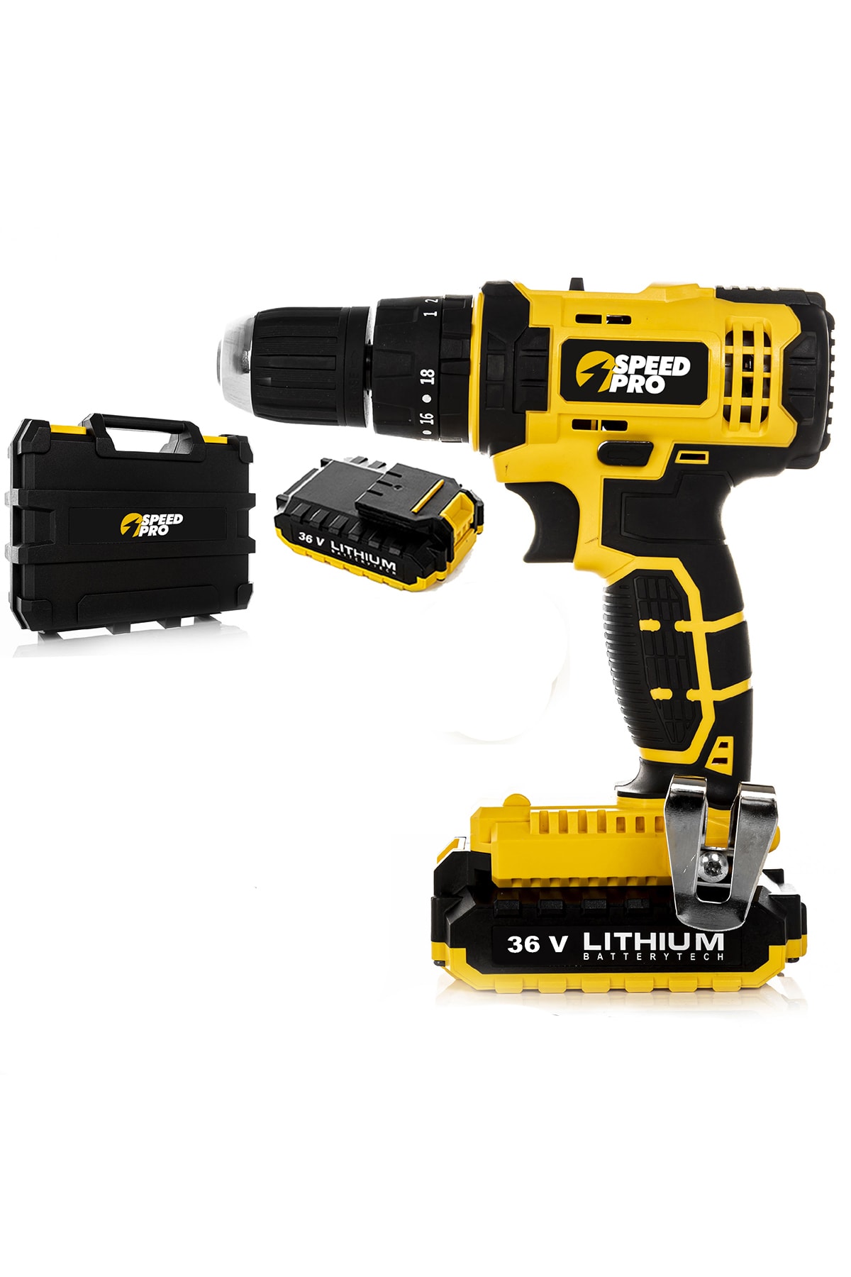 SpeedPro Amerikan 36v 5ah Ps-3650 Darbeli Çift Akülü Şarjlı Matkap