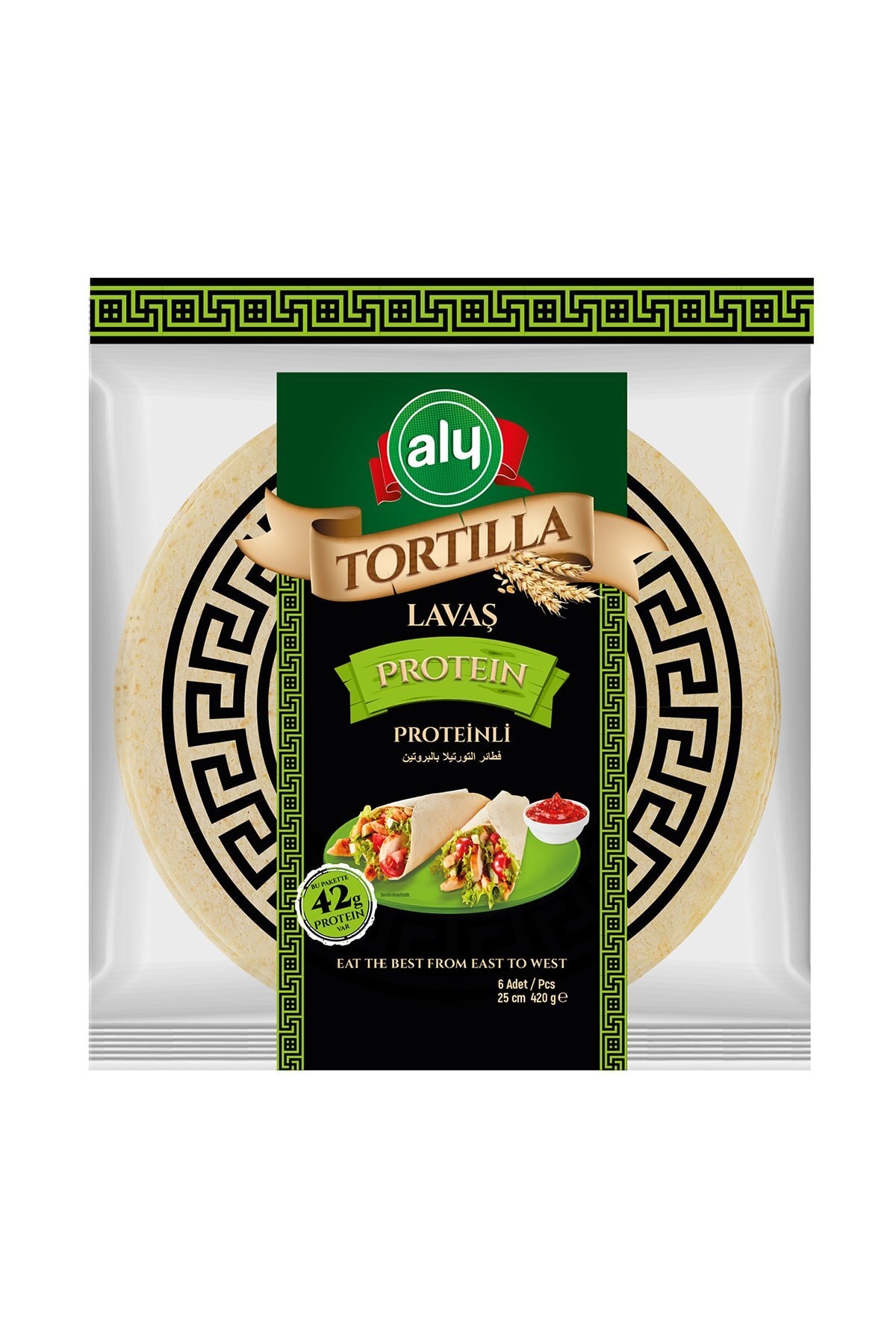 Aly Proteinli Tortilla Lavaş 25 cm 6'lı Paket 420 g