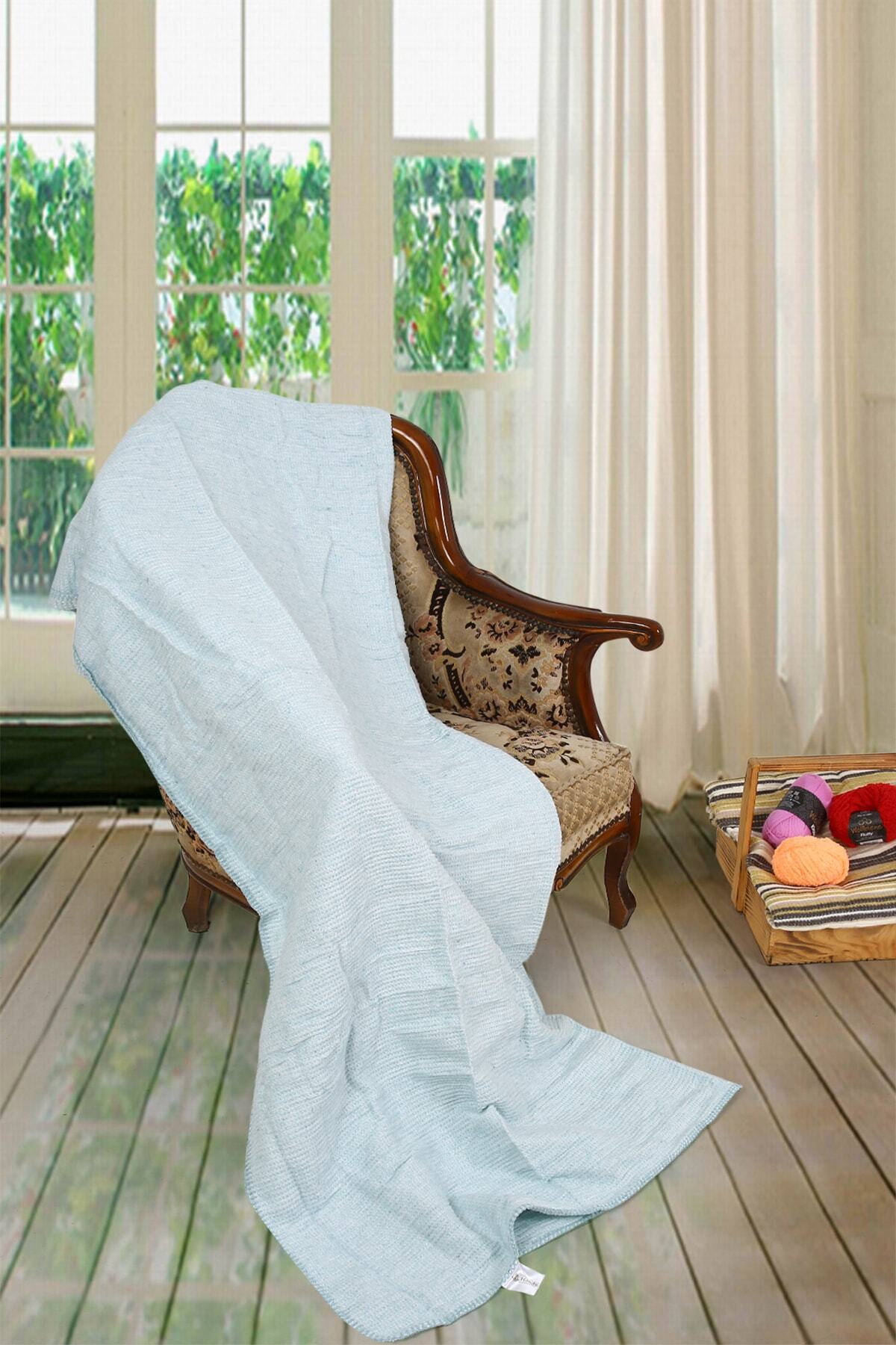 SAL10 Dört Mevsim Cotton Rich Battaniye Pike Tv Battaniyesi Diz Battaniyesi 160x210 cm