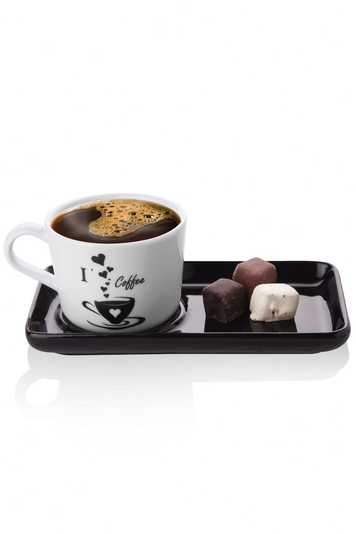 Queen’s Kitchen Büyük Dikdörtgen Sunum Tabaklı Çay&nescafe Fincanı