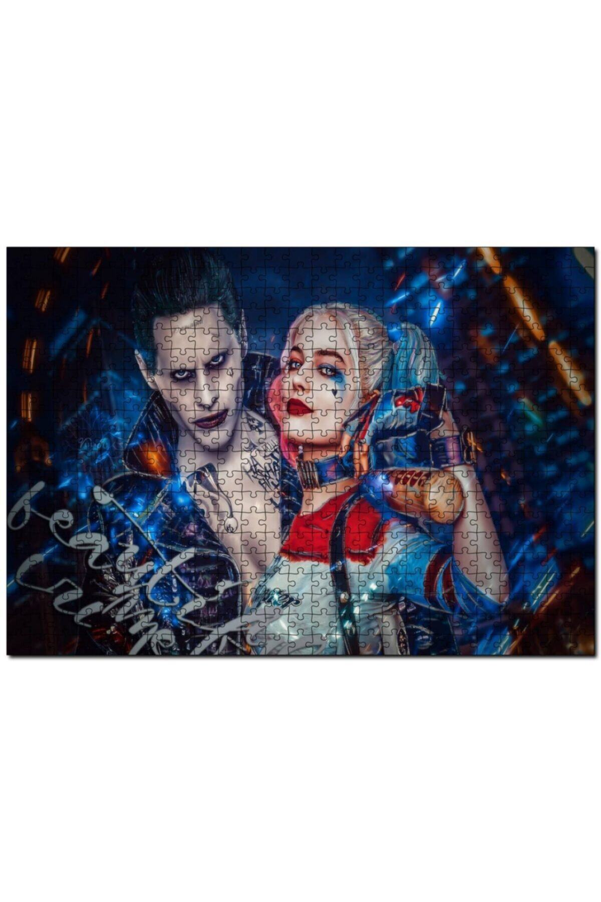 Cakapuzzle Harley Quinn Ve Joker Illüstrasyon 500 Parça Puzzle Yapboz Mdf (ahşap)