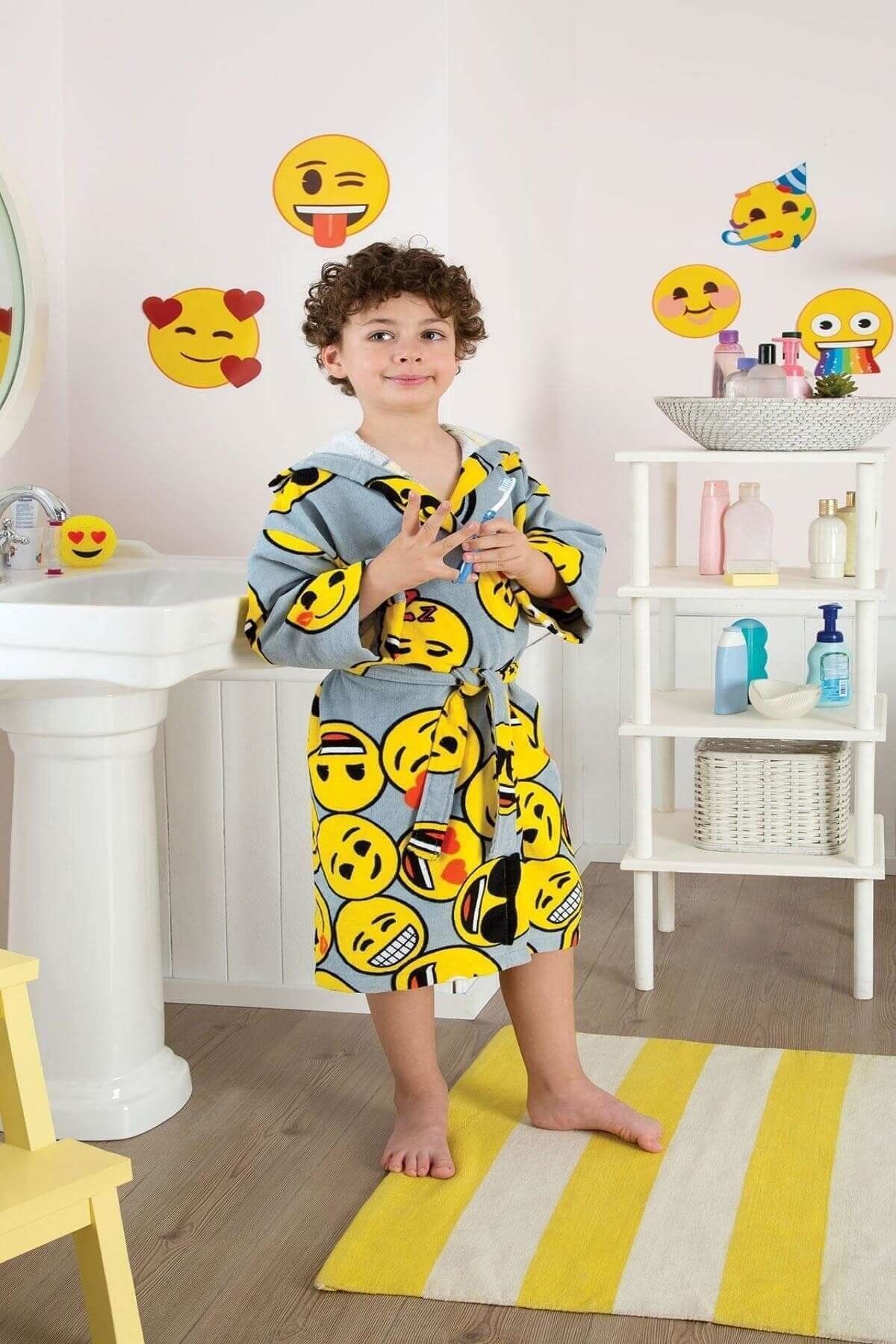 Taç Emoji Çocuk Bornoz 71122601
